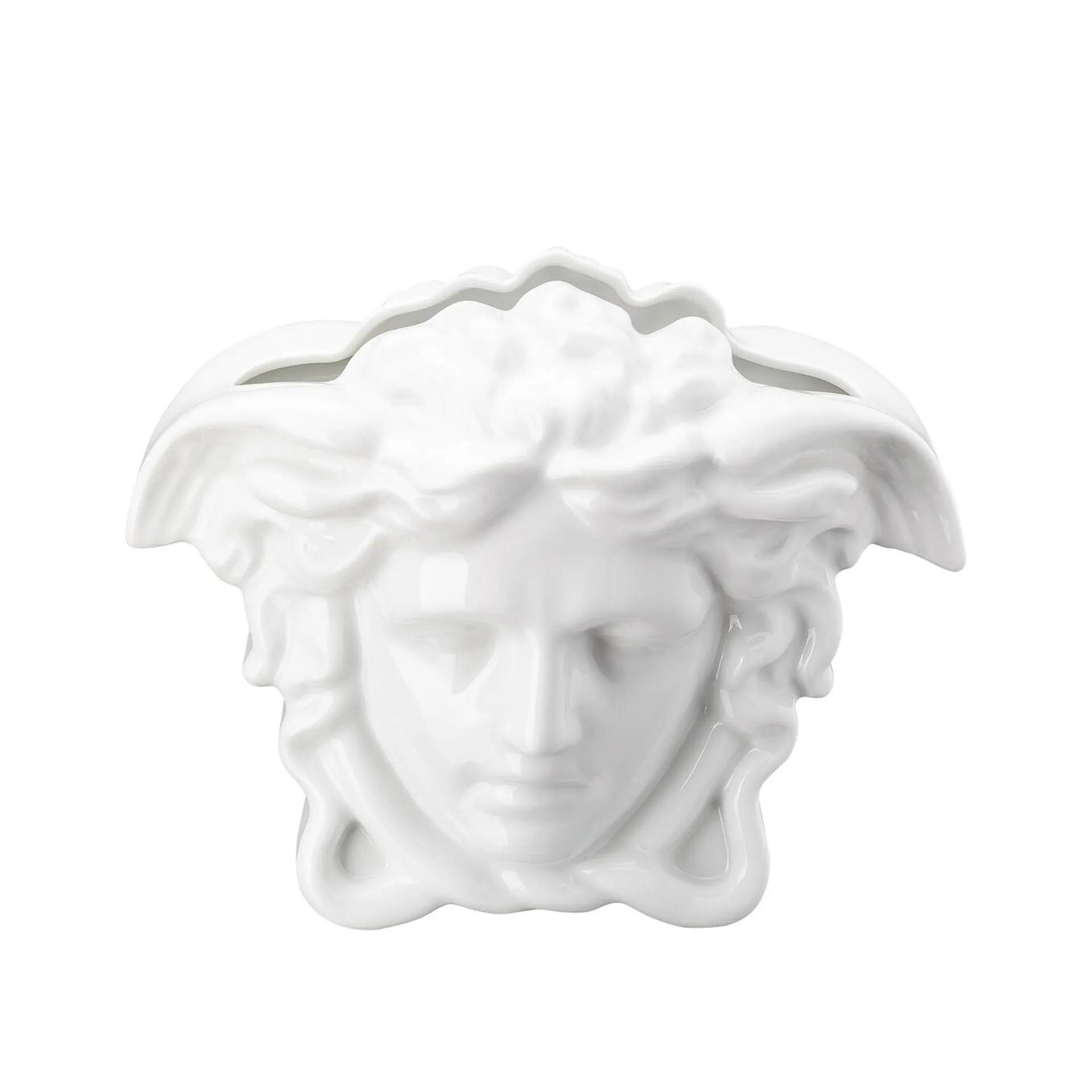 Medusa Grande White Vase - Versace - NO GA