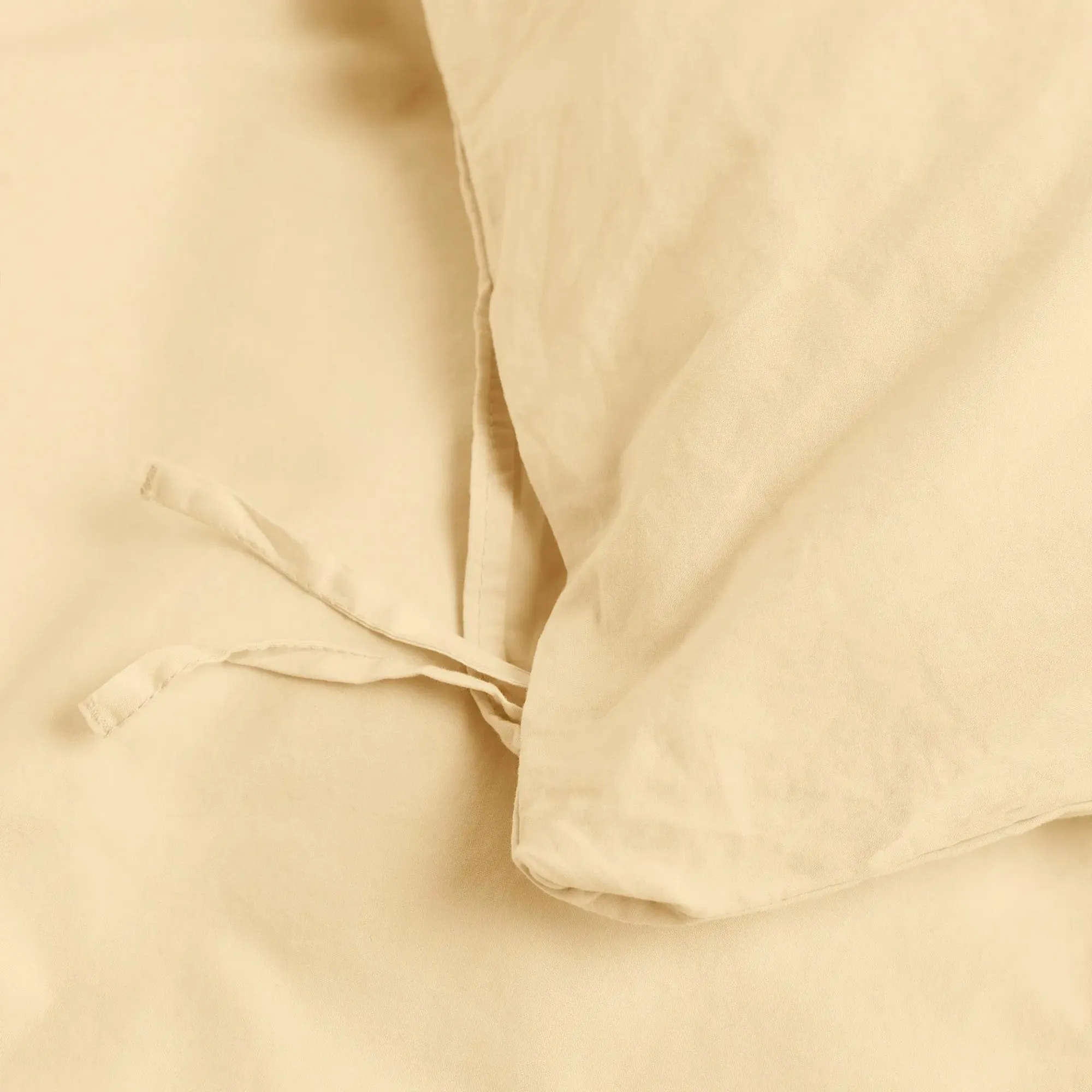 Percale Solid Shaded Yellow Duvet Cover - 3
