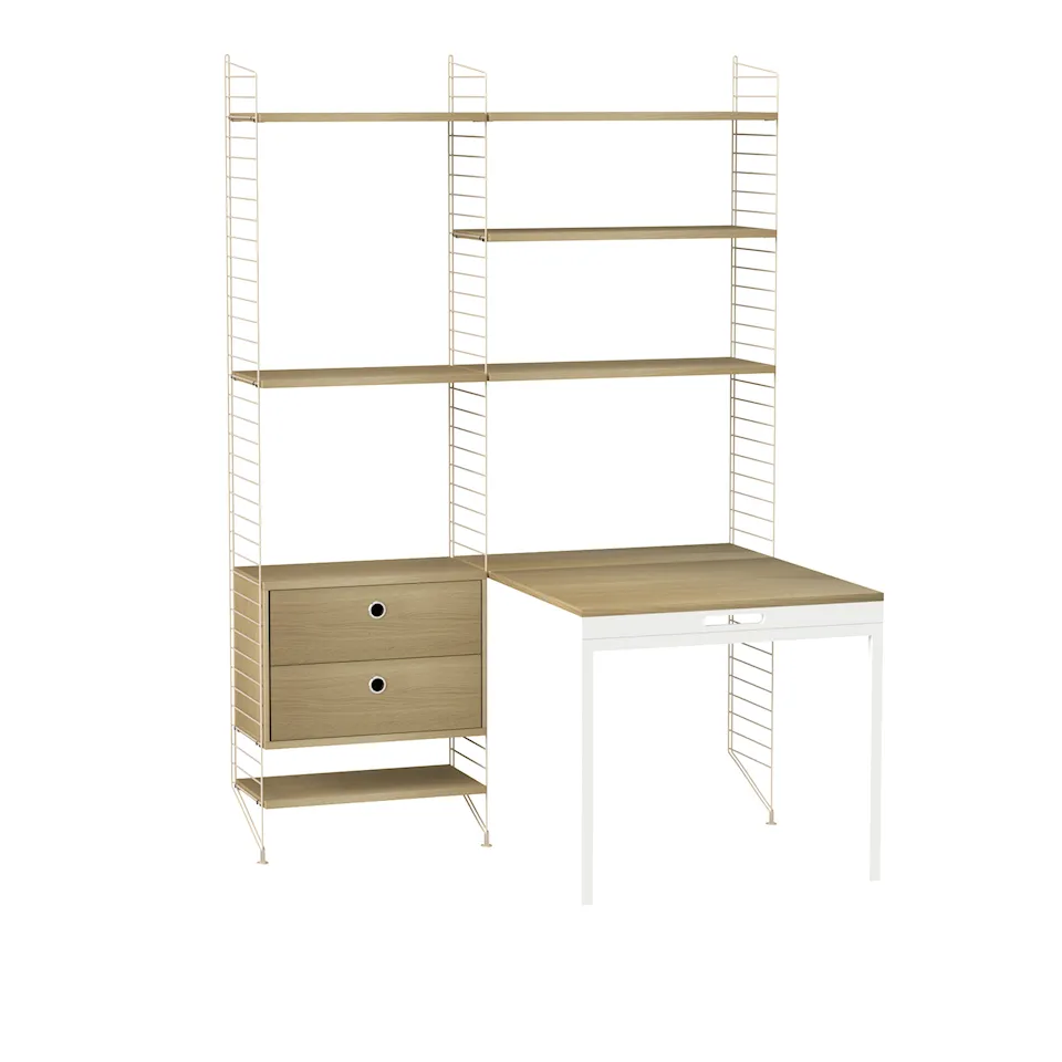 Kontor reolsystem E eg/beige