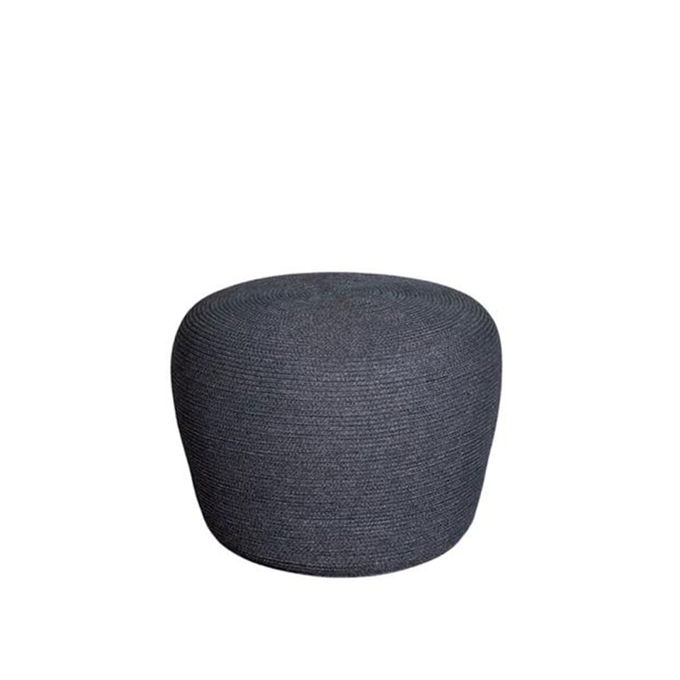 Circle Footstool Small, Conical, Dark Grey, Cane-line Soft Rope
