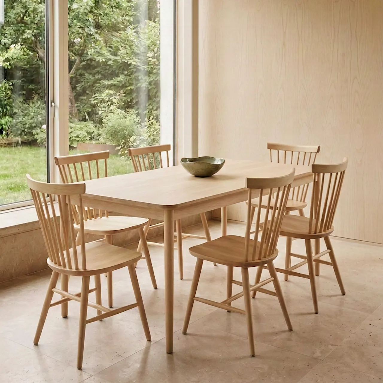 Florida Dining Group 6 Wicker Chairs & Dining Table 90 x 180 cm
