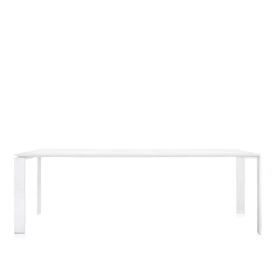 Four Table 4524 223x79, White/White, Scratch-Proof Laminate