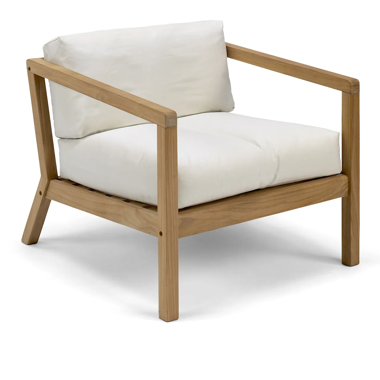 Virkelyst Chair, Teak, Fossflakes Padding, Outdoor Textile / Ash