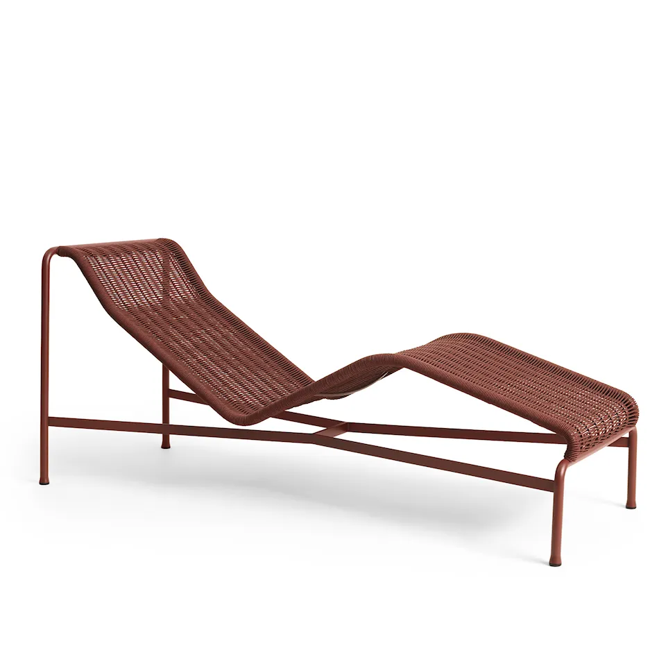 Palissade cord chaise lounge chair - Iron Red