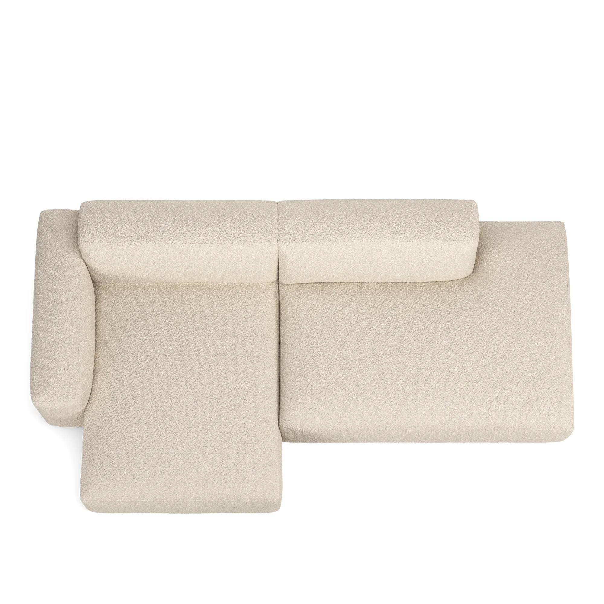 Brick 2-Seater Chaise Lounge Open End Right - 8