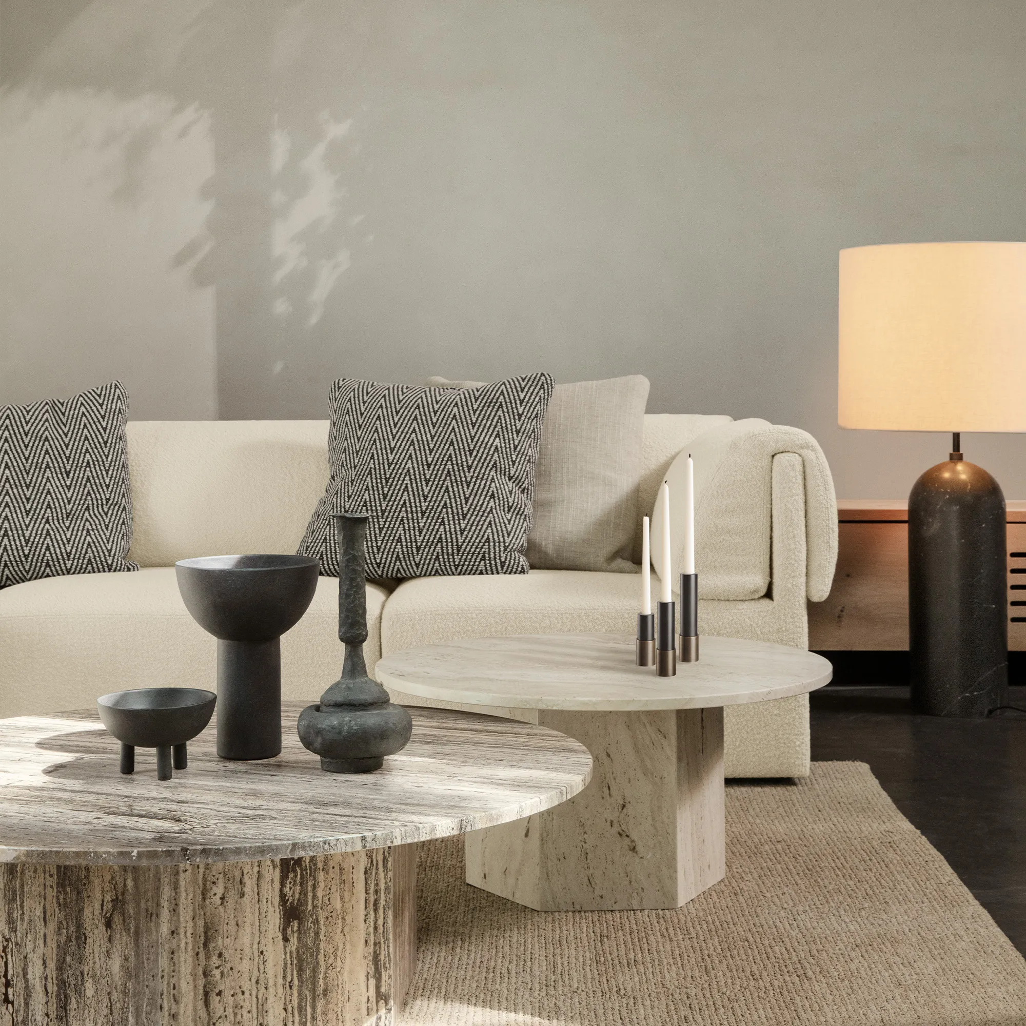 Gravity Floor Lamp XL High Grey Marble - 7