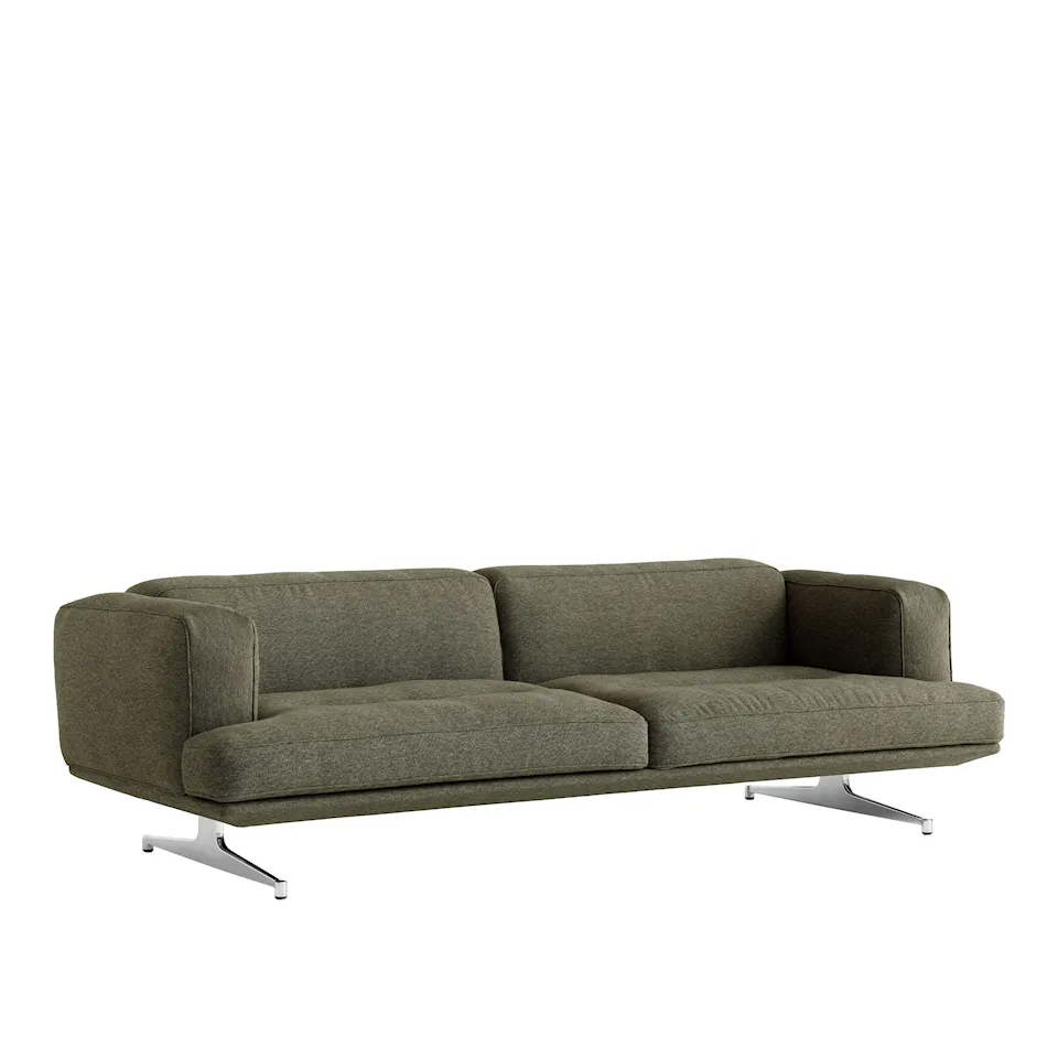 Inland AV23 3-seater sofa aluminium