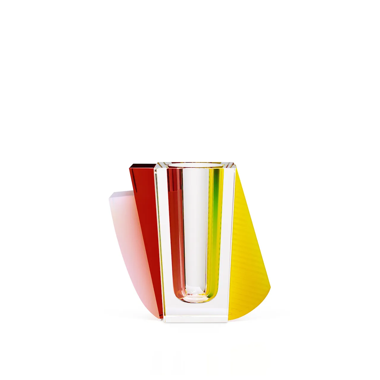 Raleigh Vase - Pink/Red/Yellow/Clear