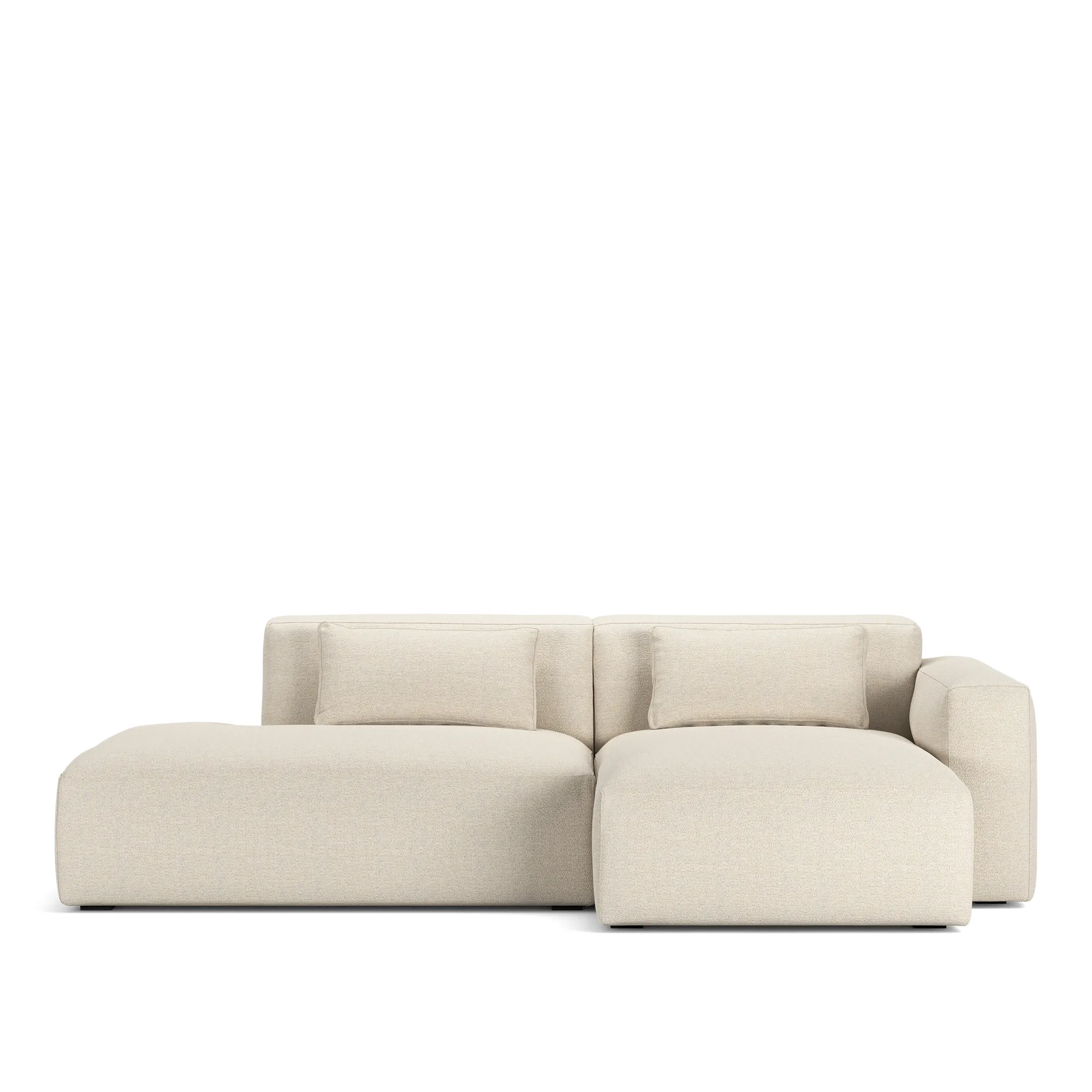 Brick 2-Seater Chaise Lounge Open End Left - 9