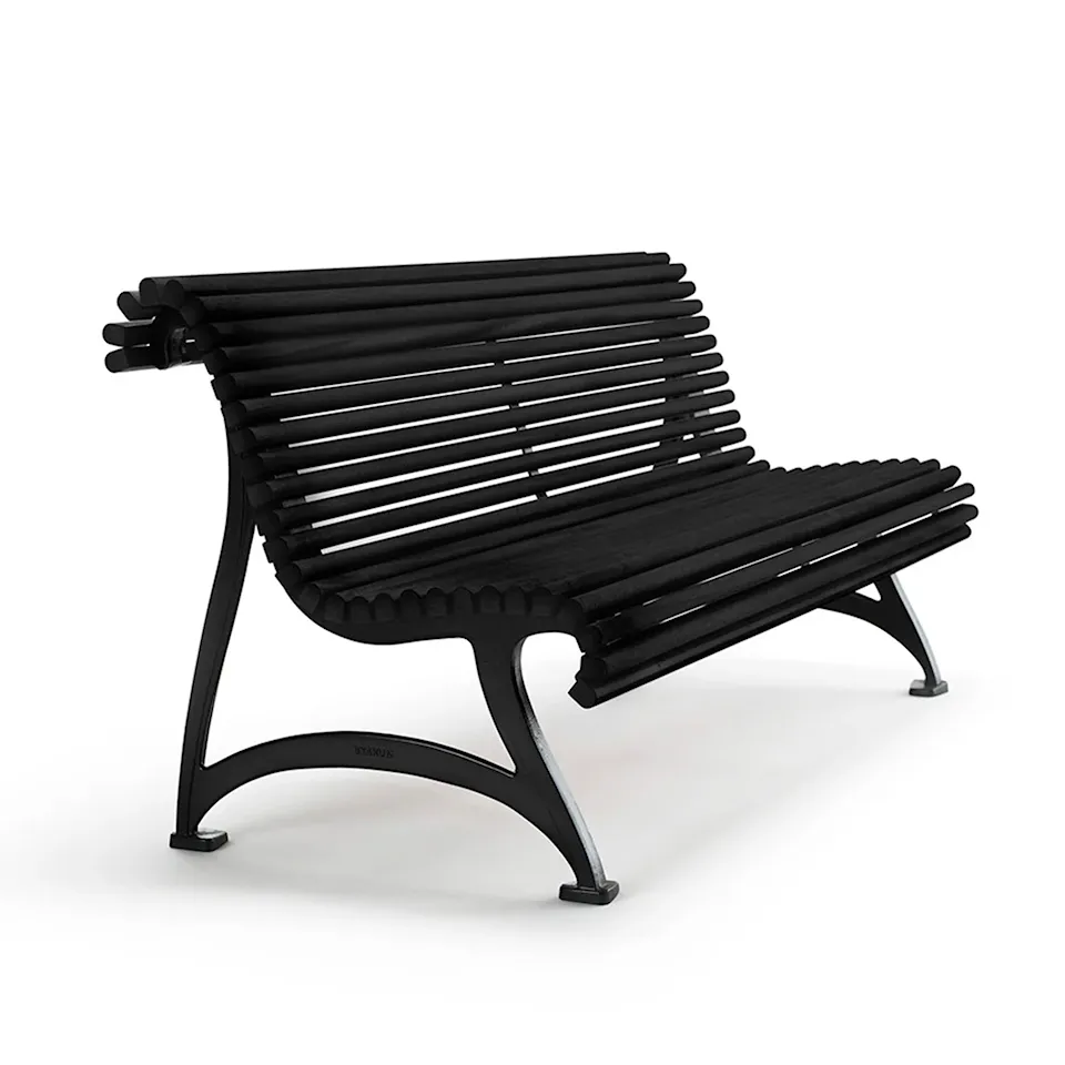 Sofa Jujol - Black Lacquered Mahogany/Black Lacquered Aluminium