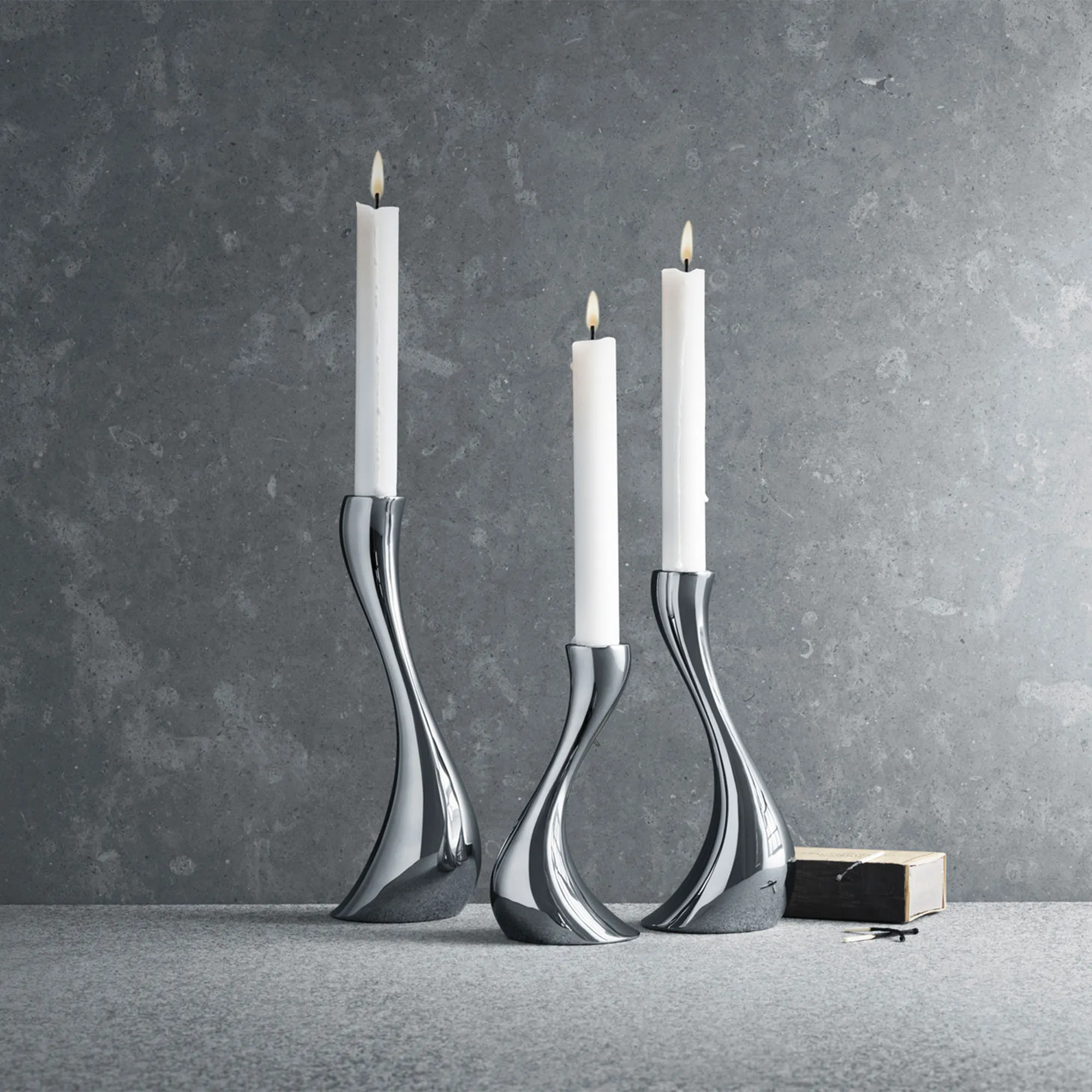 Cobra Candleholder Stainless Steel Small, Medium, Large - 2