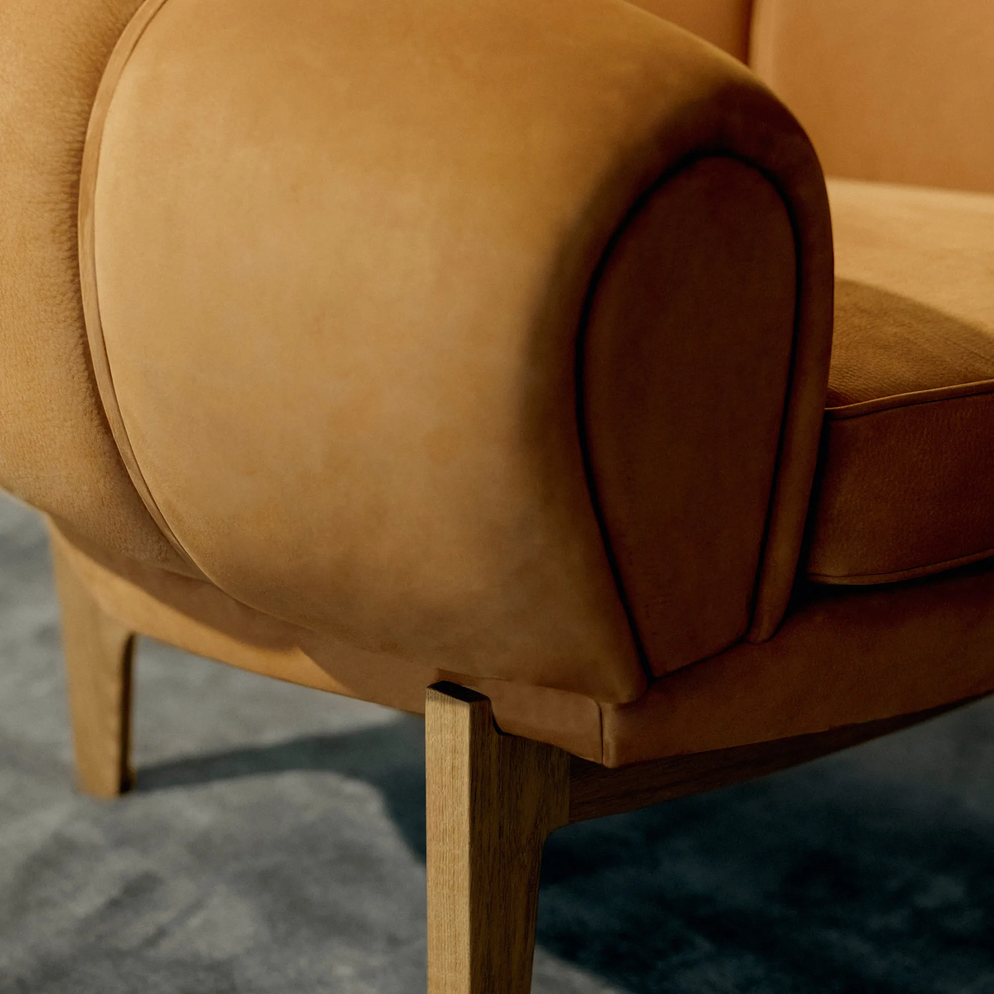 Croissant Lounge Chair Walnut - 27