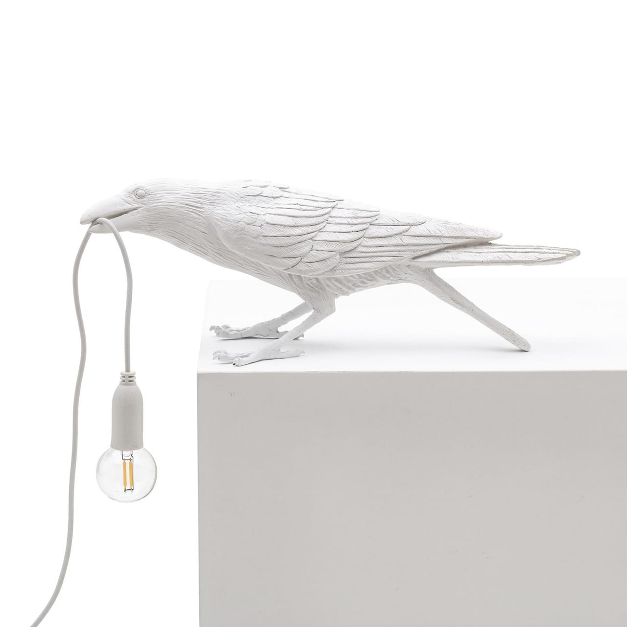 Bird Lamp Playing - Hvit