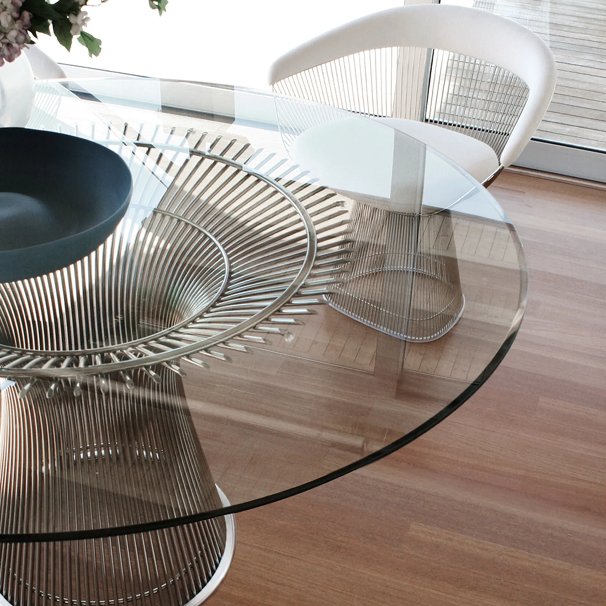 Platner Round Dining Table Polished Nickel - 3