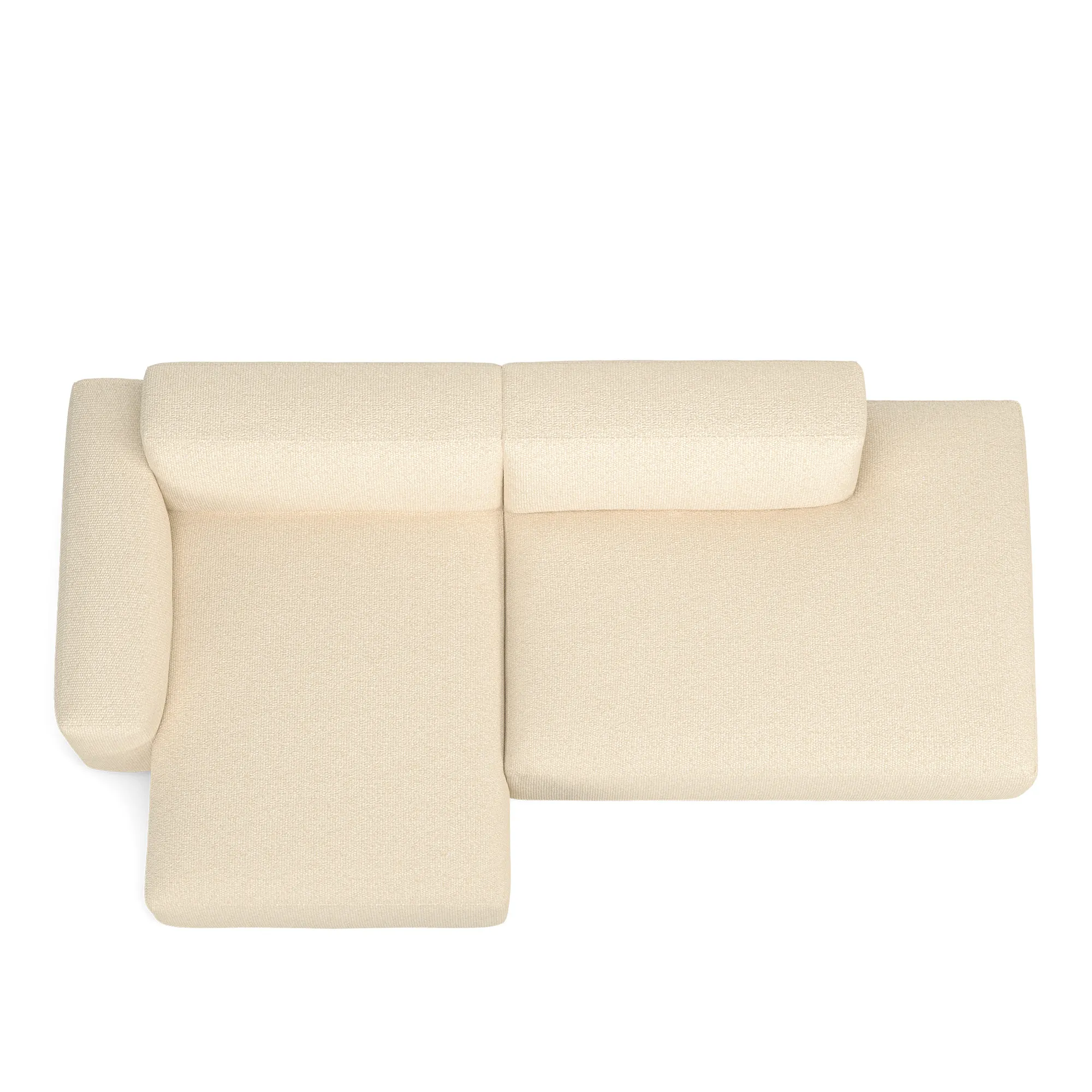 Brick 2-Seater Chaise Lounge Open End Right - 8