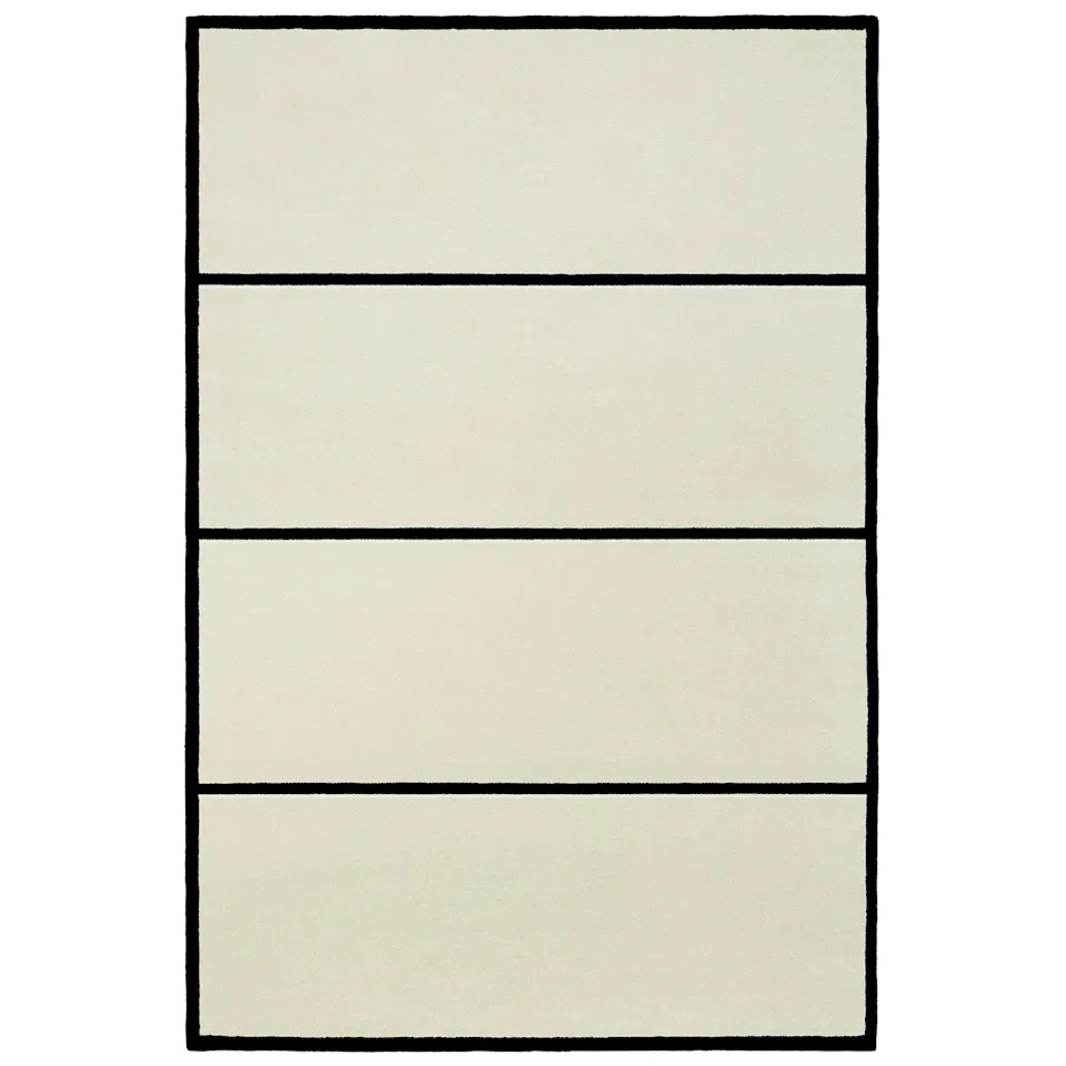 Norr Mälarstrand 01 Dusty White/Black wool rug