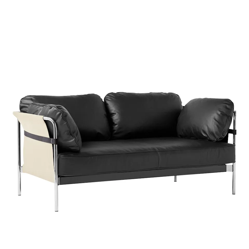 Can 2-Seater Sofa Chrome/Natural