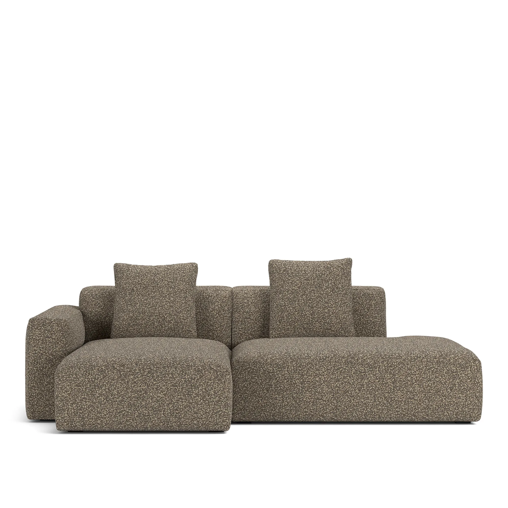 Brick 2-Seater Chaise Lounge Open End Right - 10