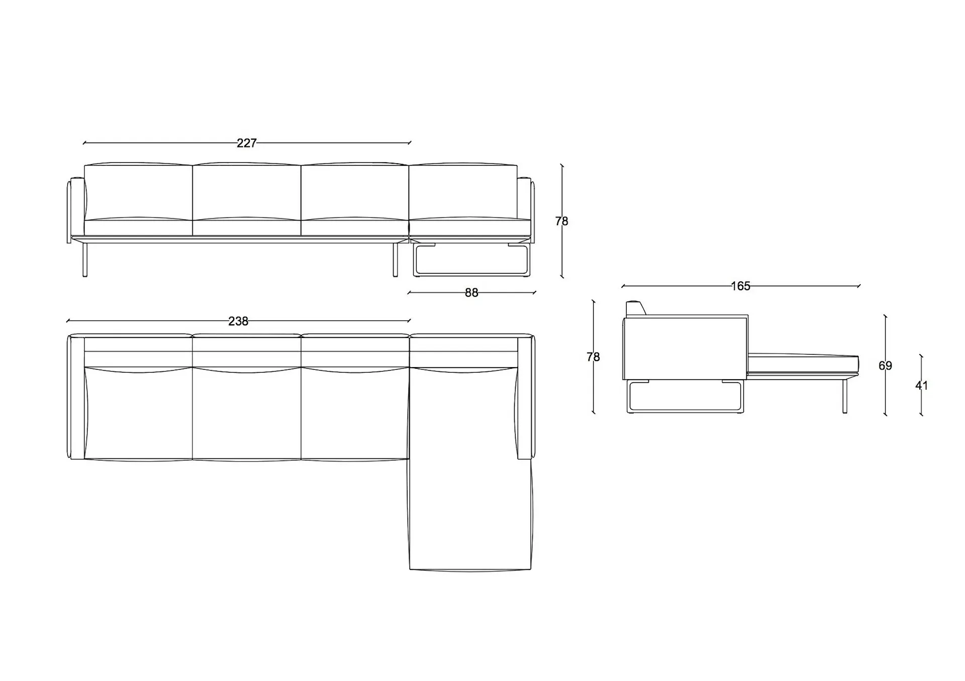 202 8 Sofa - Cassina - Piero Lissoni - NO GA