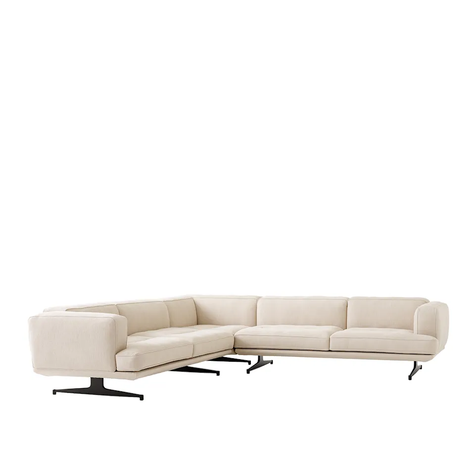 Inland AV41 corner sofa warm black legs