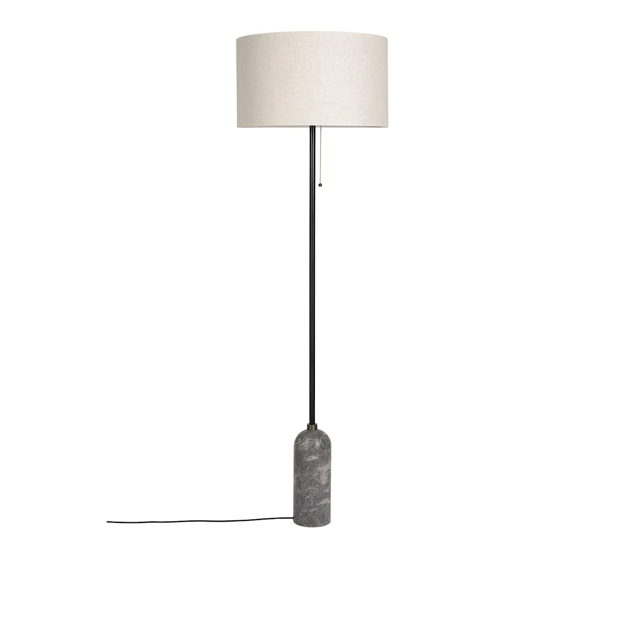 Gravity Floor Lamp, White Marble/White