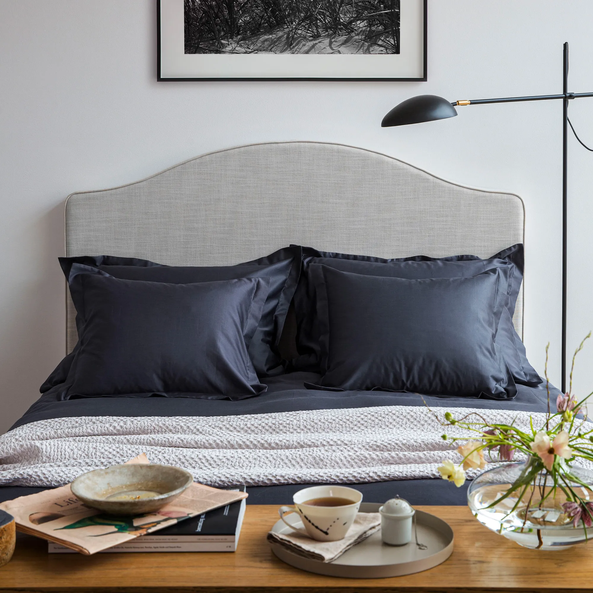 Carlita Linen Ivory Headboard - 4