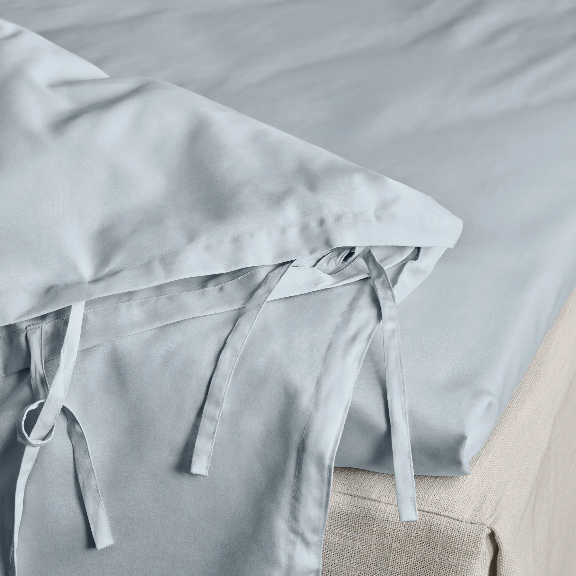 Satina Duvet cover Light Blue - 5