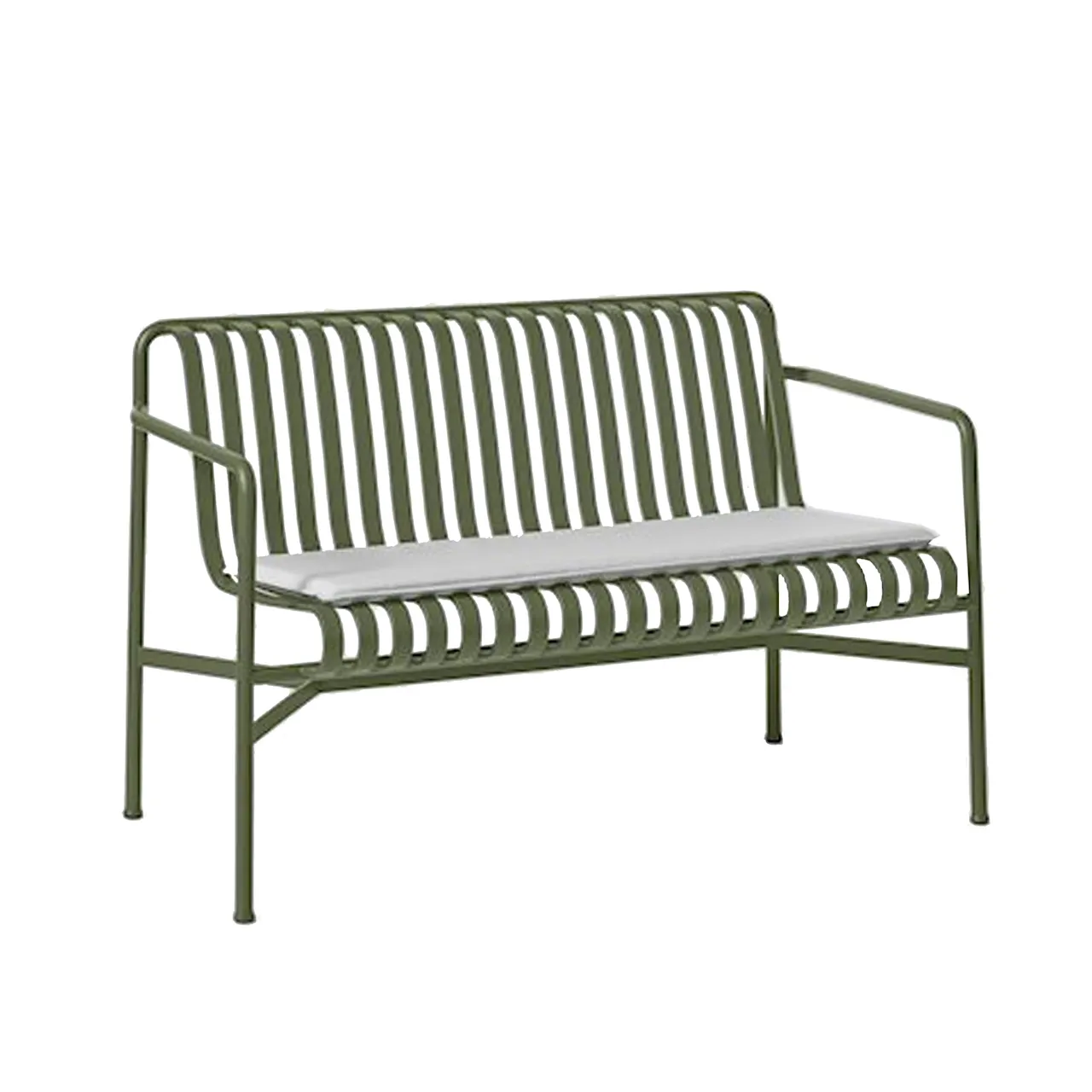 Palisade seat cushion for garden bench