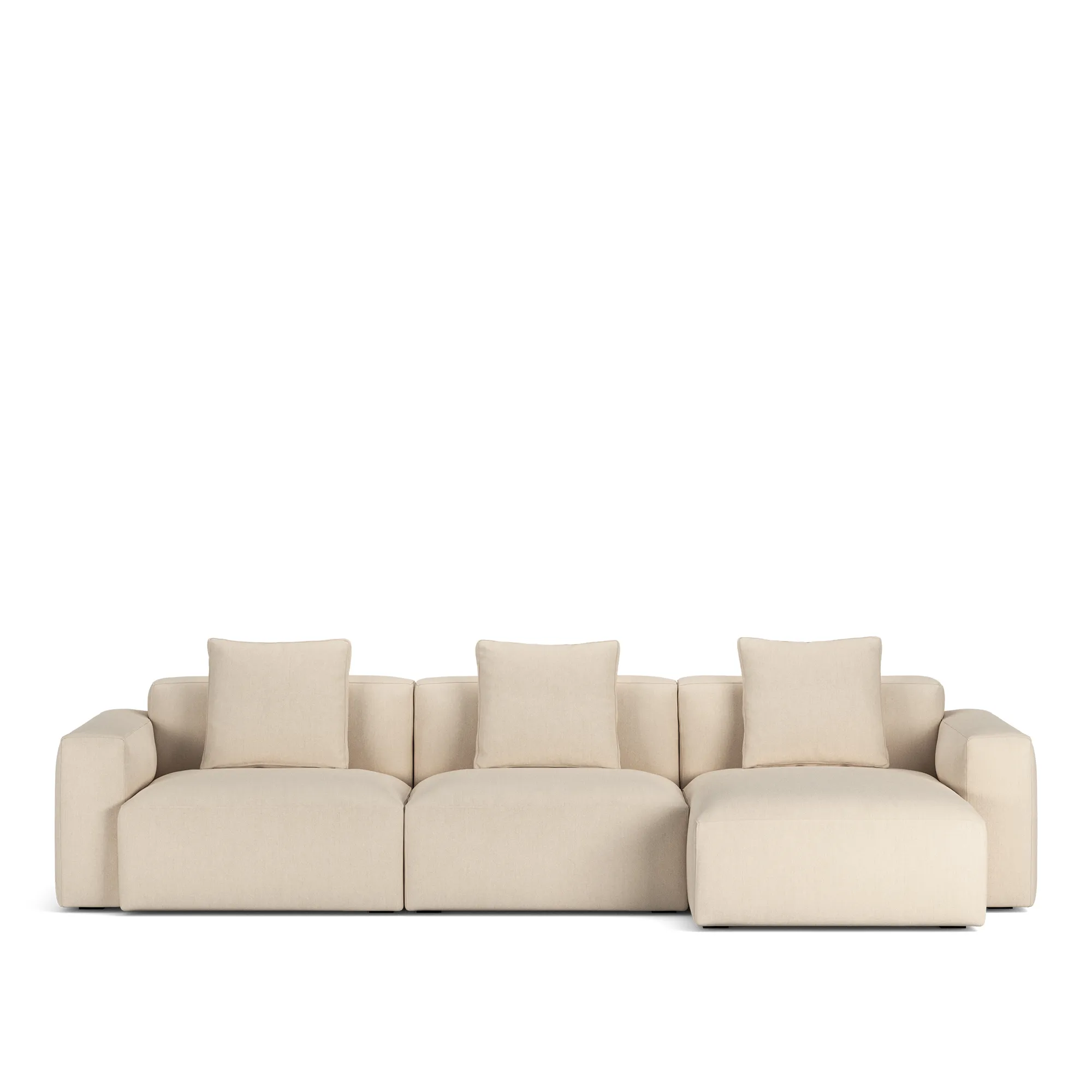 Brick 3-Seater Chaise Lounge Right - 9