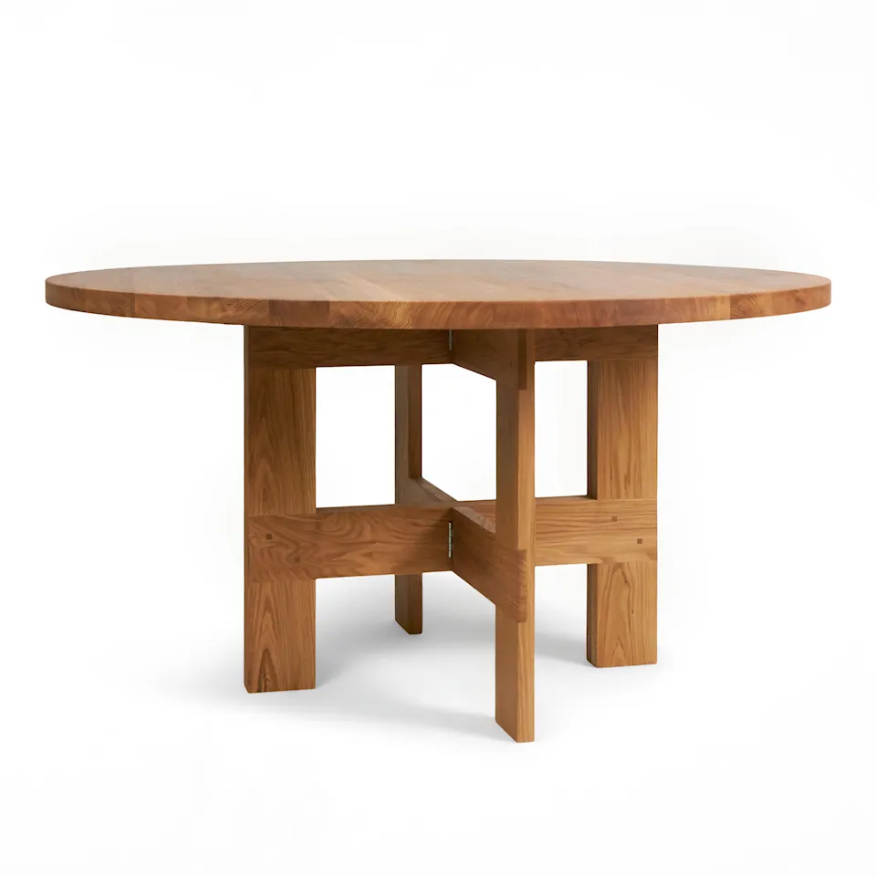 Farmhouse Trestle Table Round