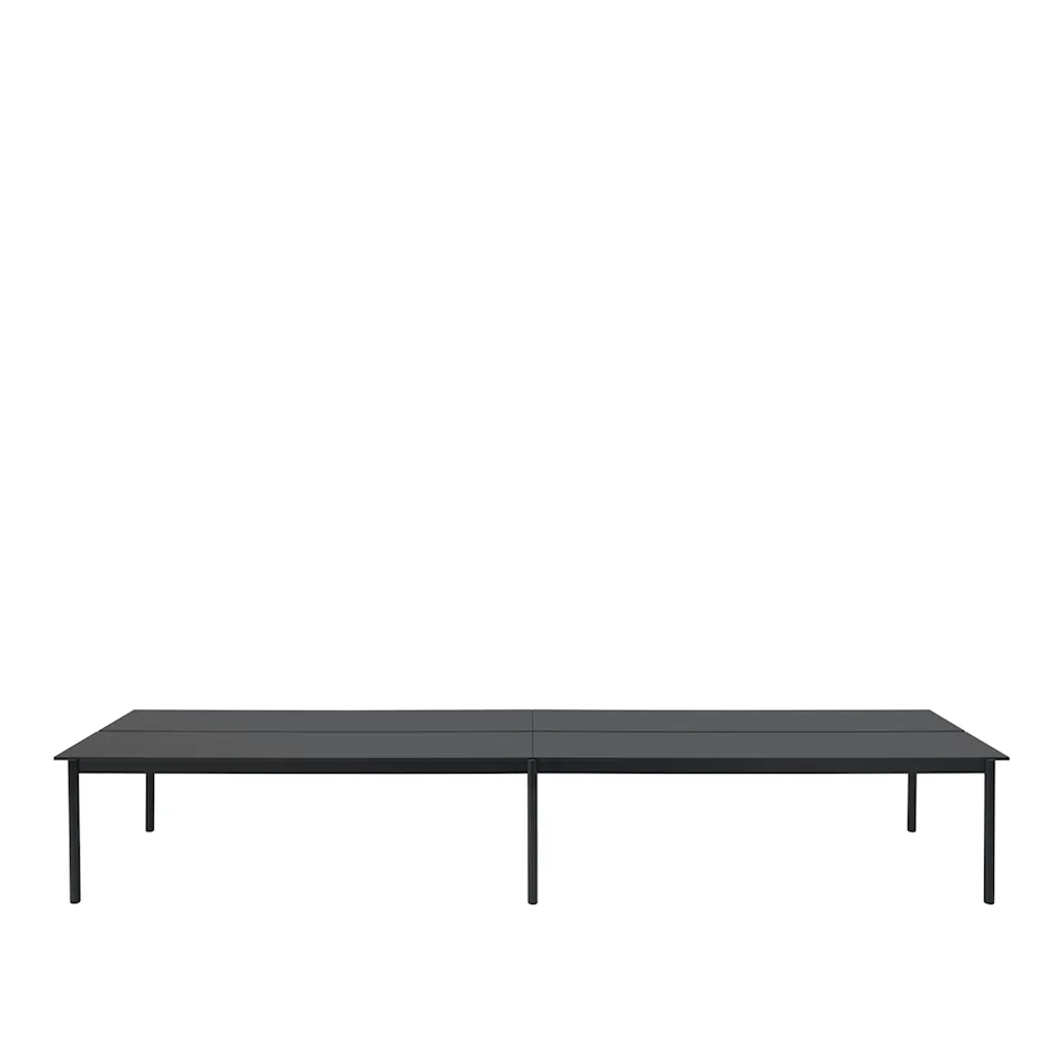 Linear System Table 110 cm Black Nanolaminate/Black ABS/Black