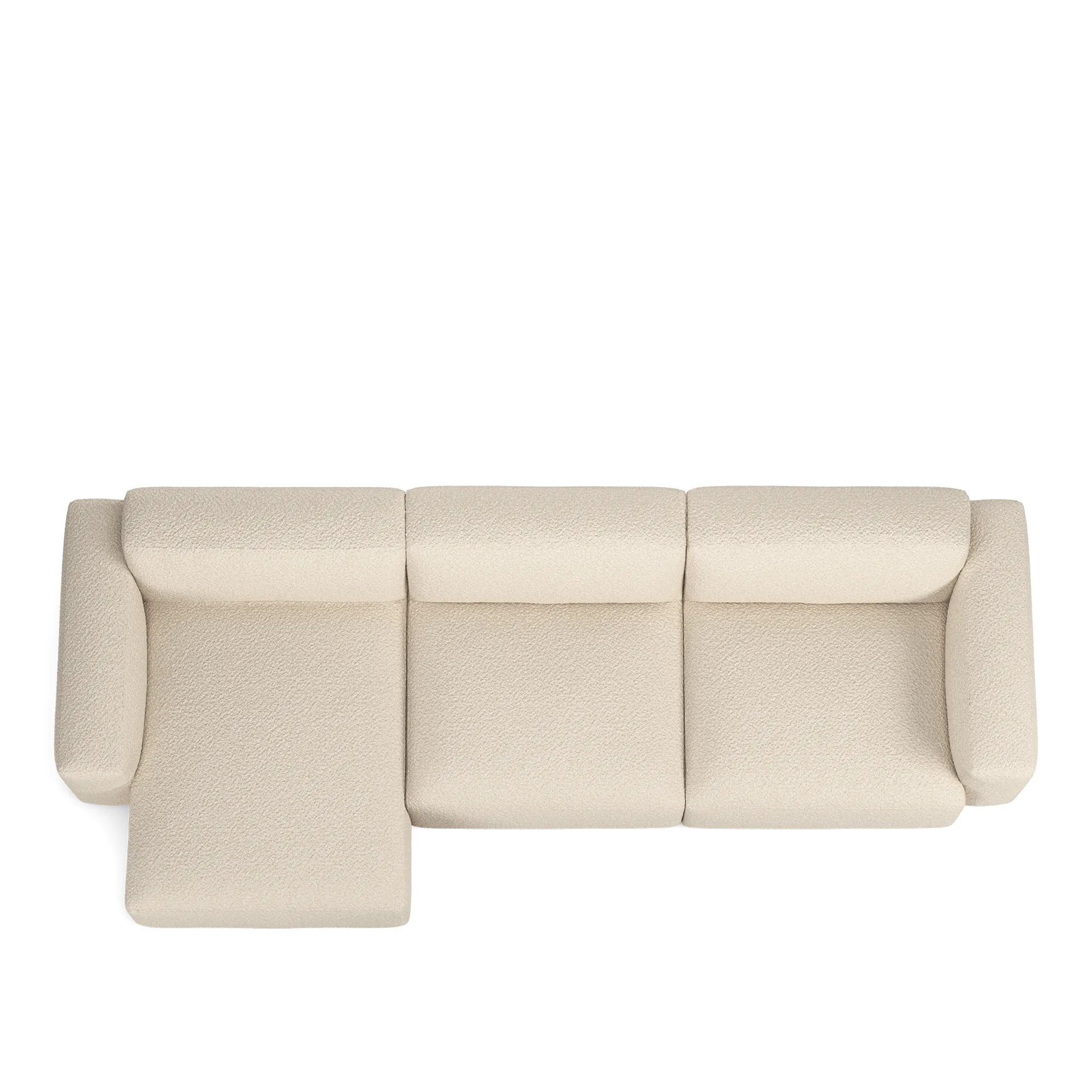 Brick 3-Seater Chaise Lounge Left - 8