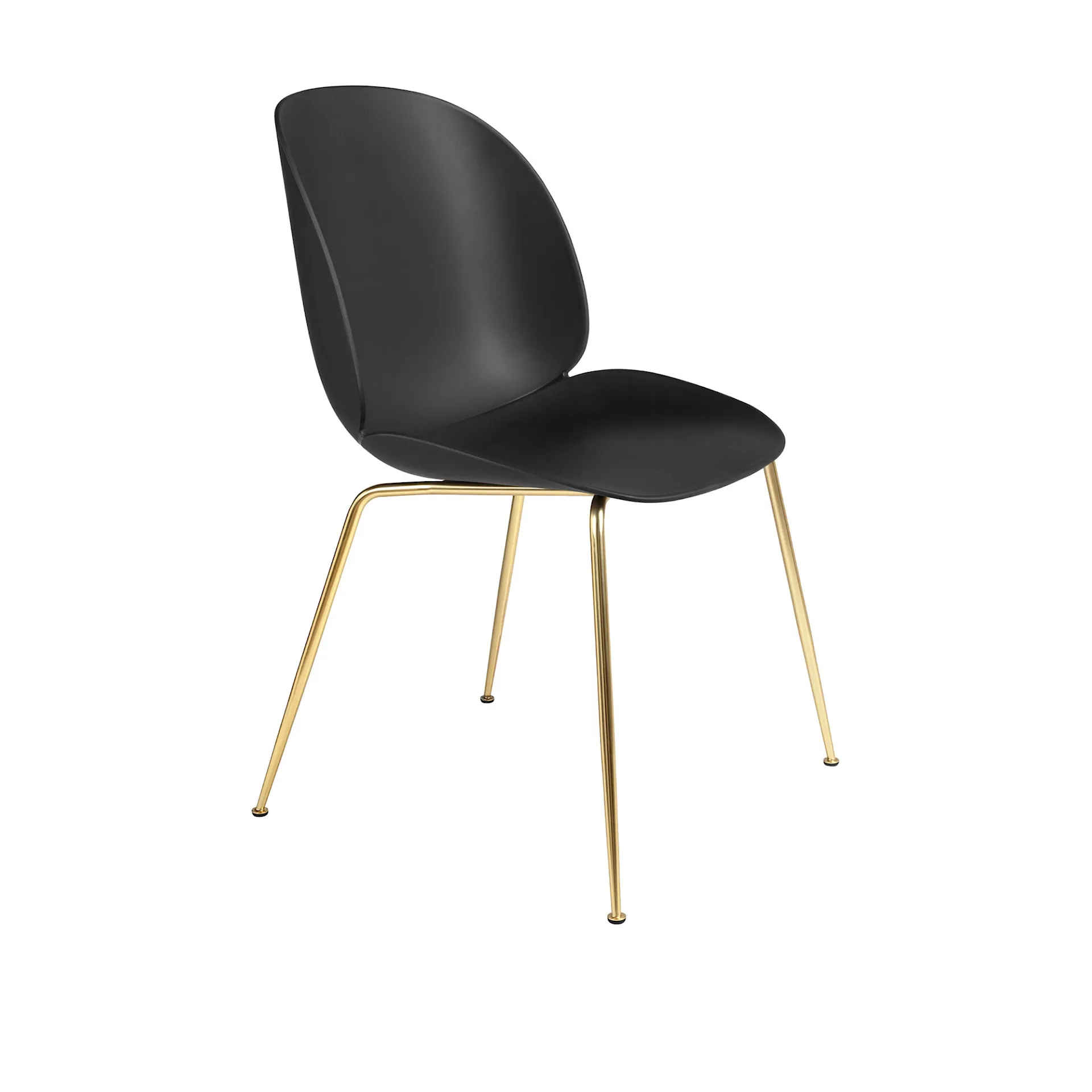 Beetle Dining Chair Conic Base Brass - Un-Upholstered - Gubi - GamFratesi - NO GA