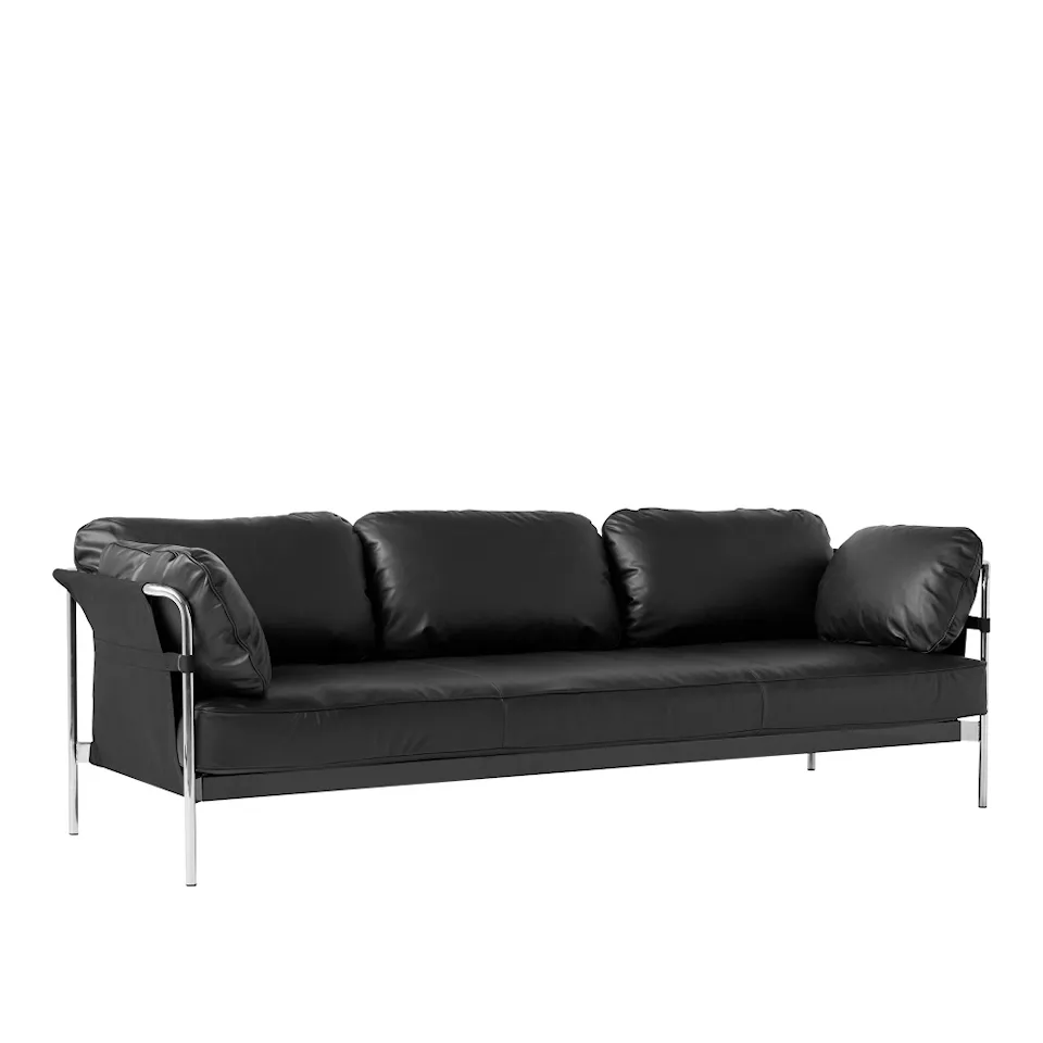 Can 3-personers sofa Chrome/Black