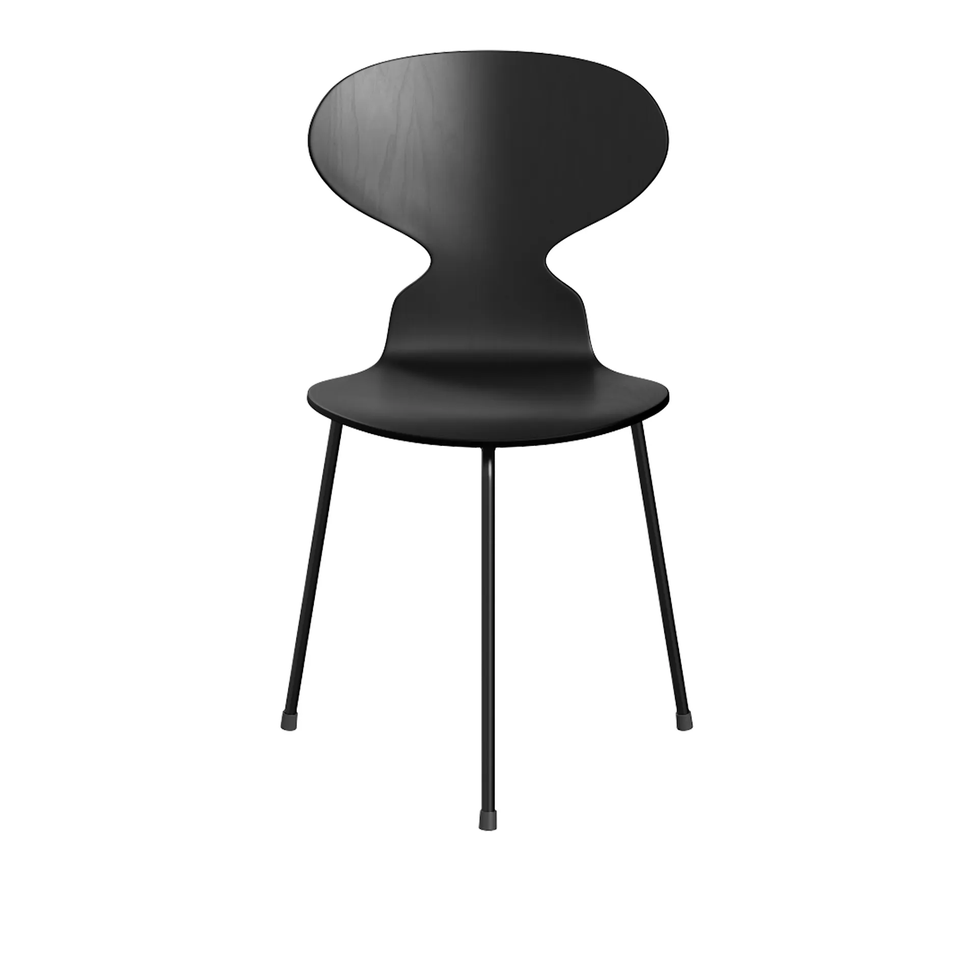 Ant 3100 colored ash veneer steel frame black - Fritz Hansen - Arne Jacobsen - NO GA