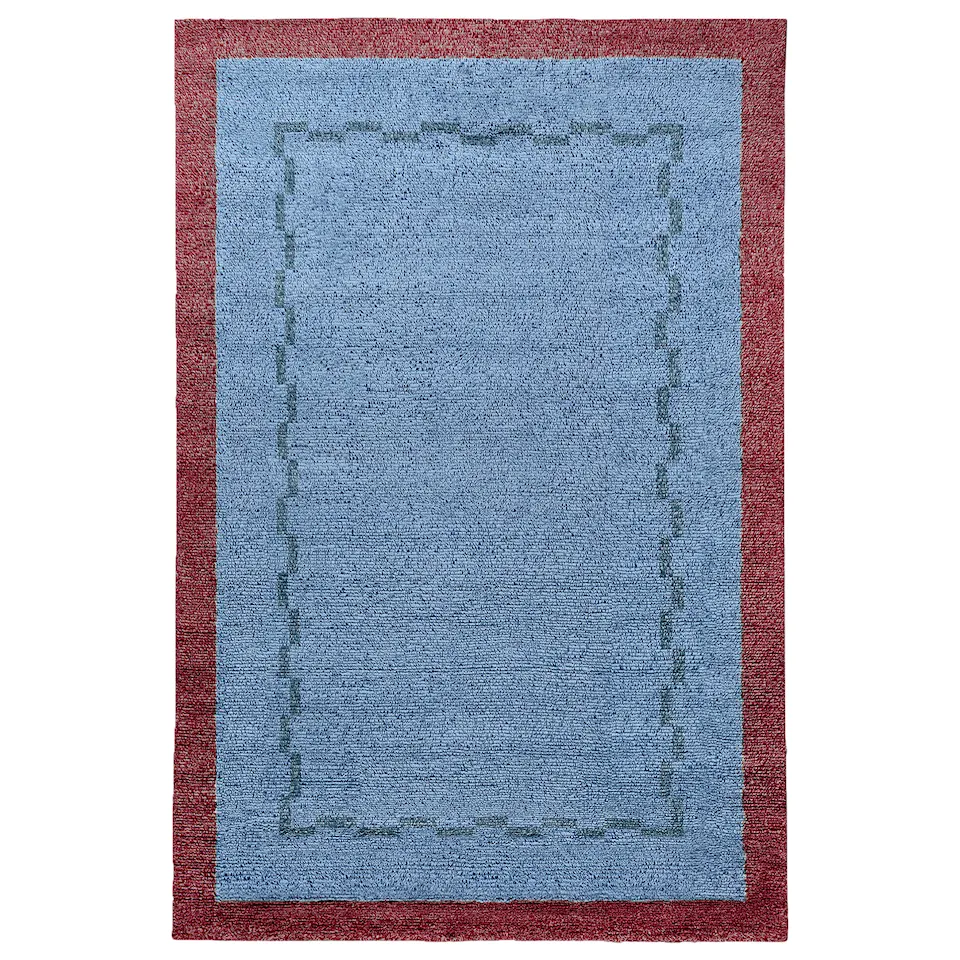Ryya 01 Blue Rya Rug