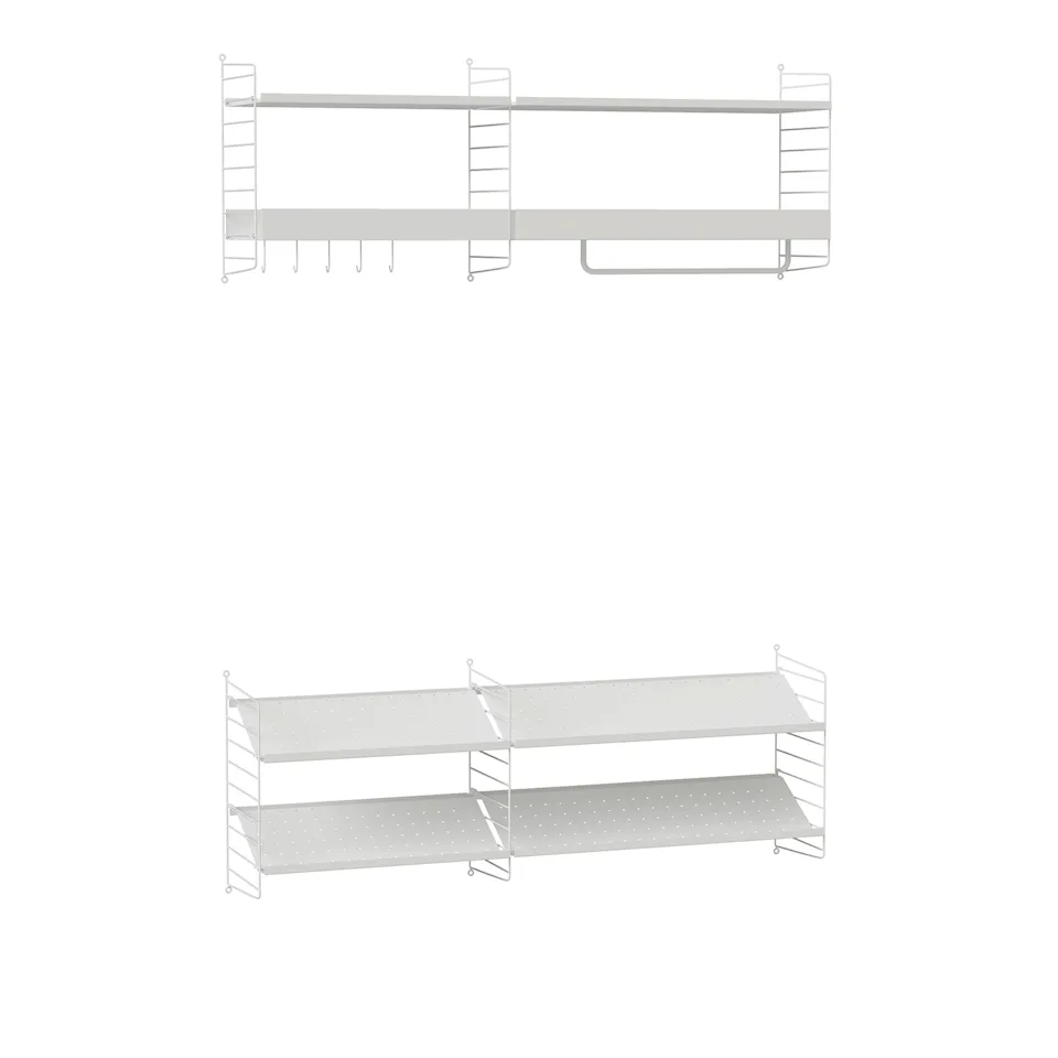 Hall shelving system H black white