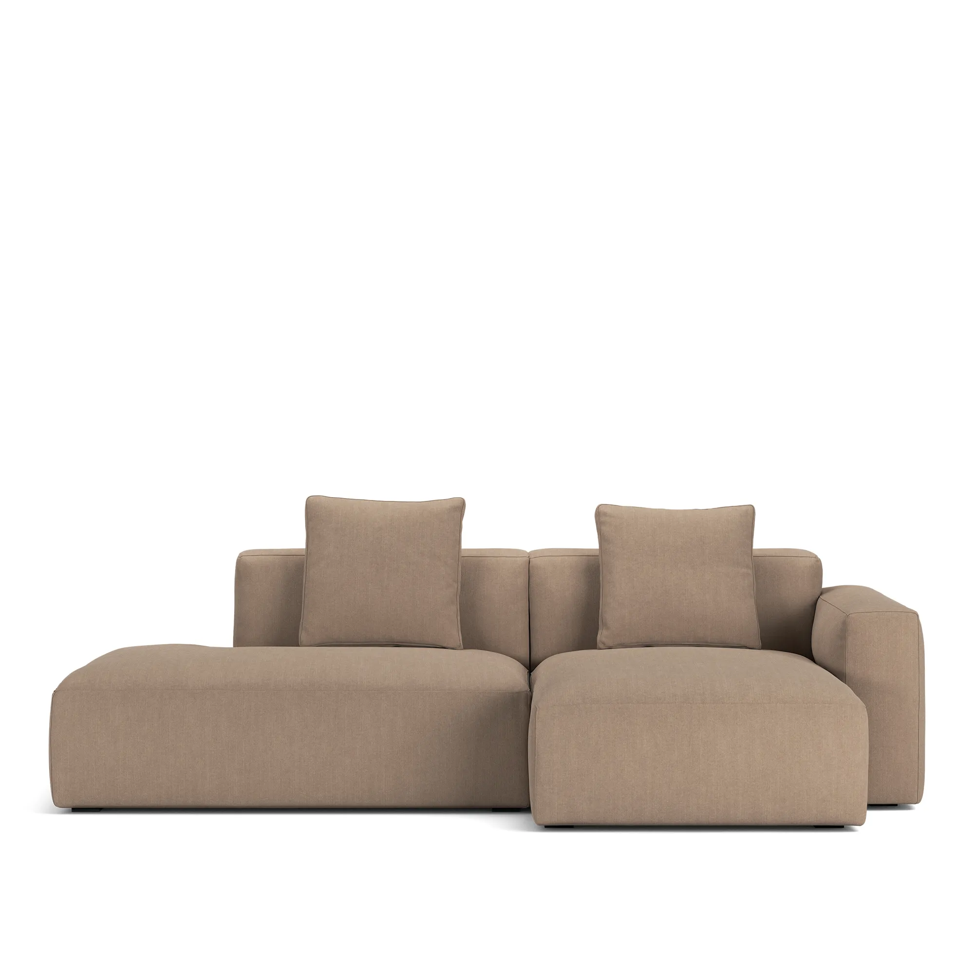 Brick 2-Seater Chaise Lounge Open End Left - 10