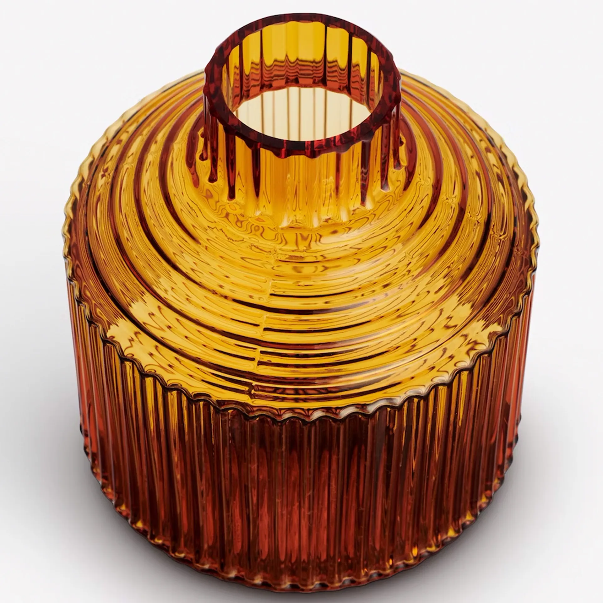 Pavilion Vase 134 mm - Dark Amber - Kosta Boda - NO GA