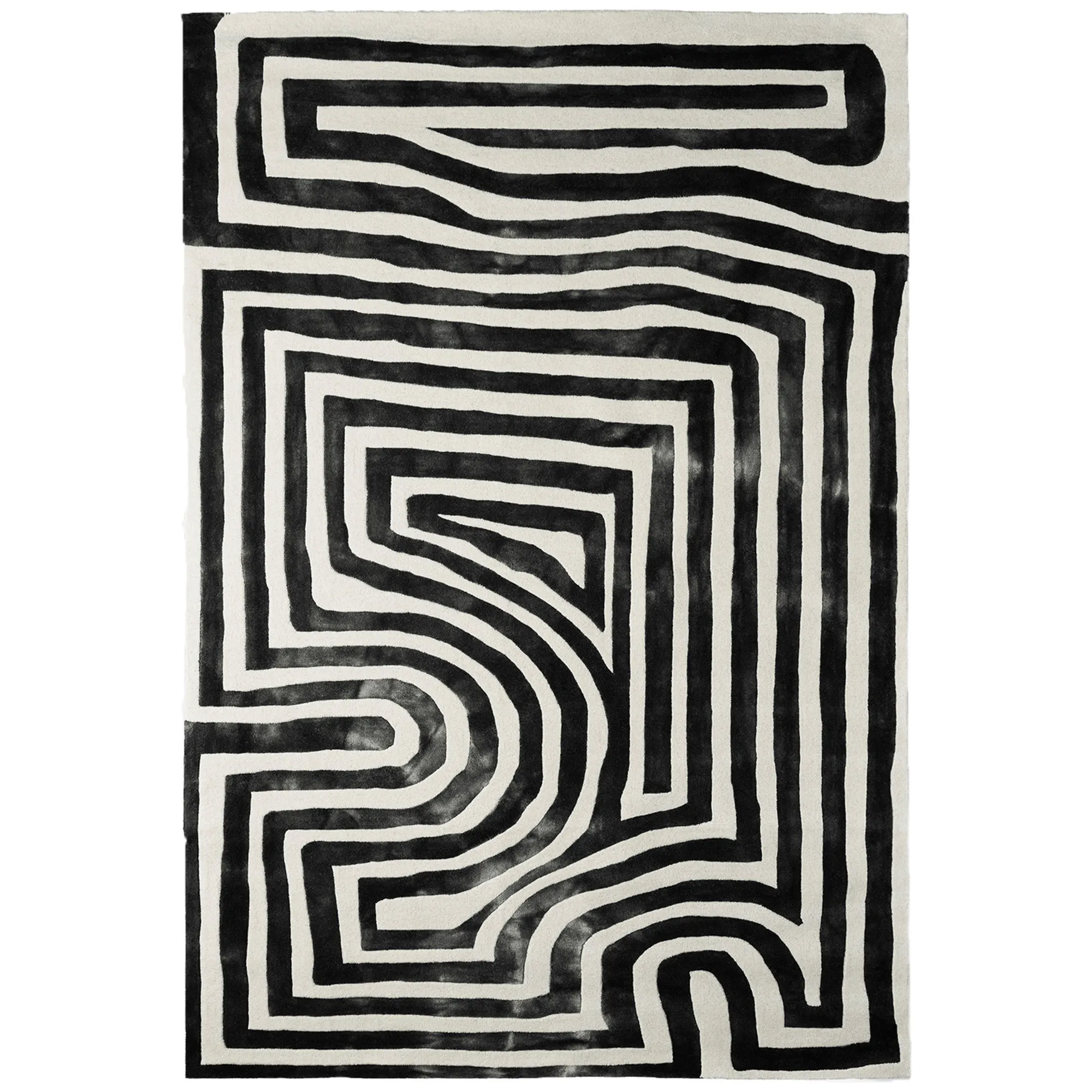Psychedelic Labyrinth Charcoal villamatto - 1