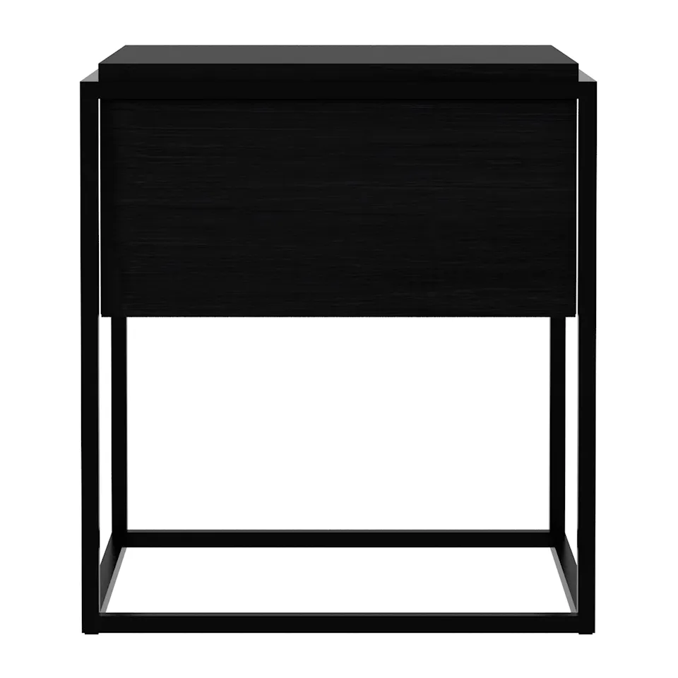 Monolit Bedside Table Black Oak/ Black