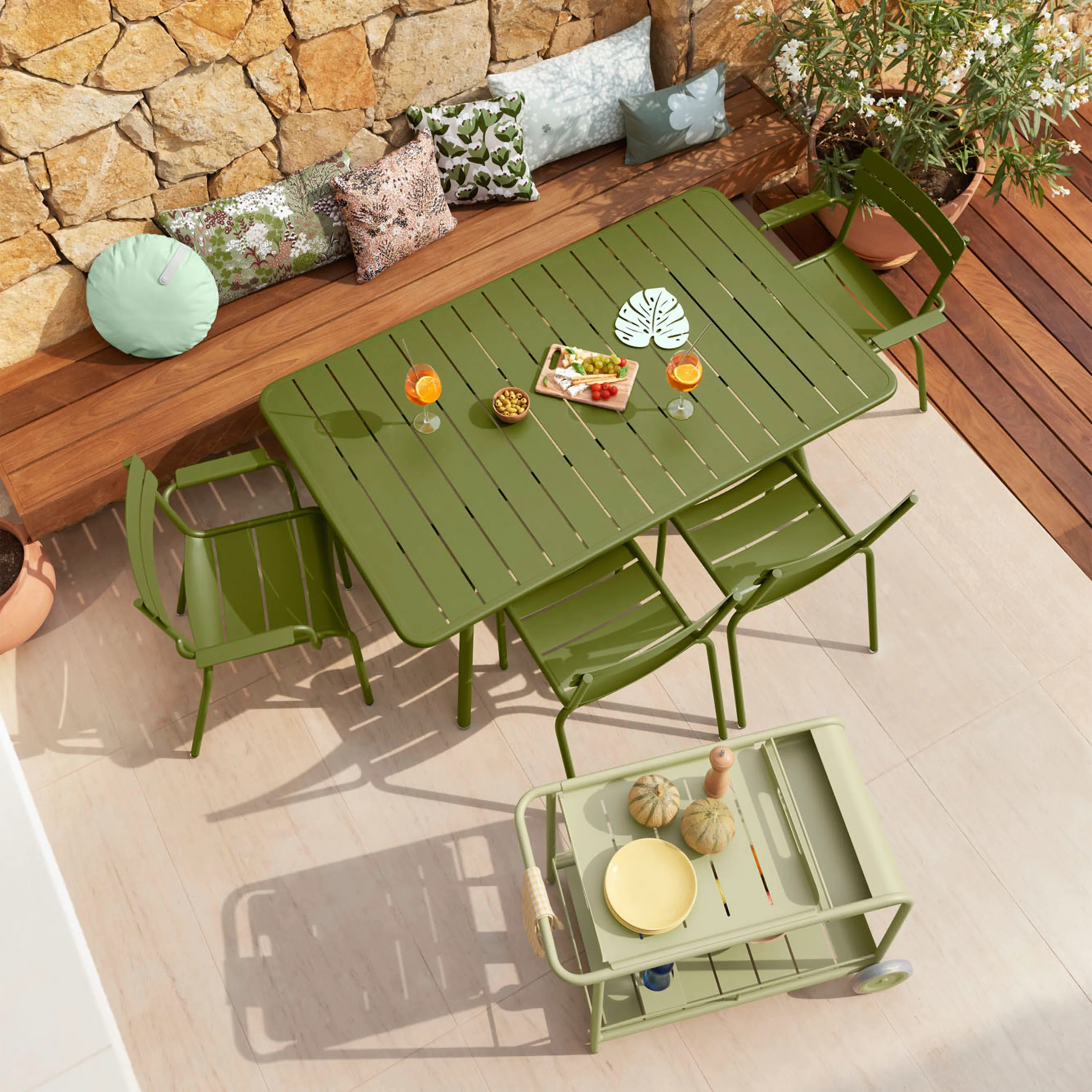Luxembourg eettafel voor buiten 165 x 100 cm - 4