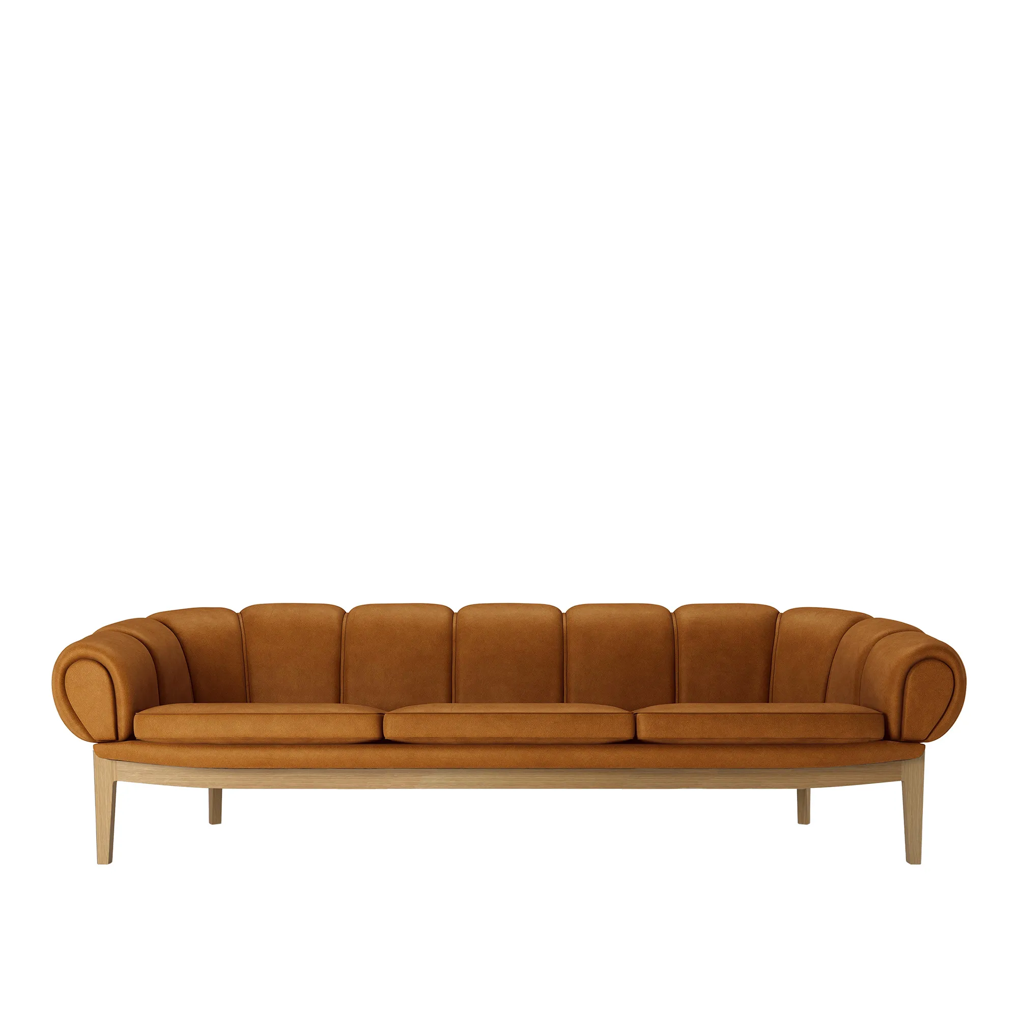 Croissant 3-personers sofa egetræ - 1
