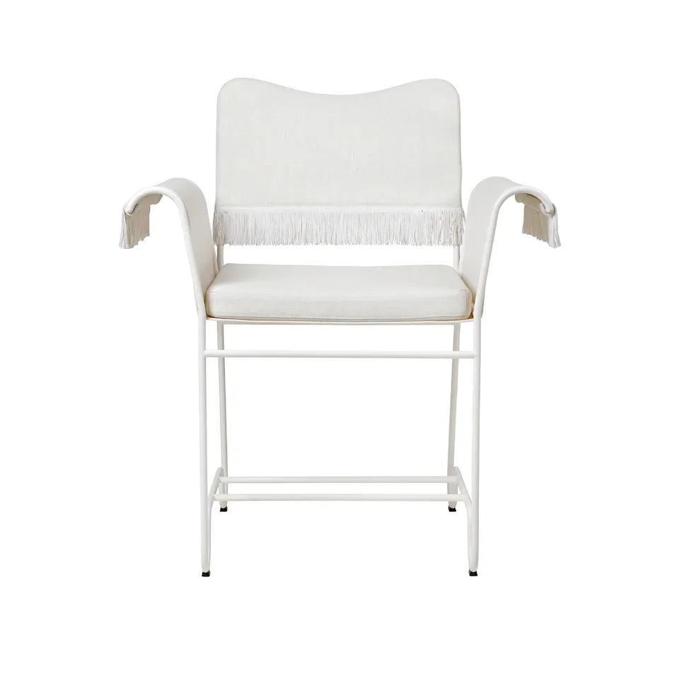 Tropique Outdoor Dining Chair Fringes White