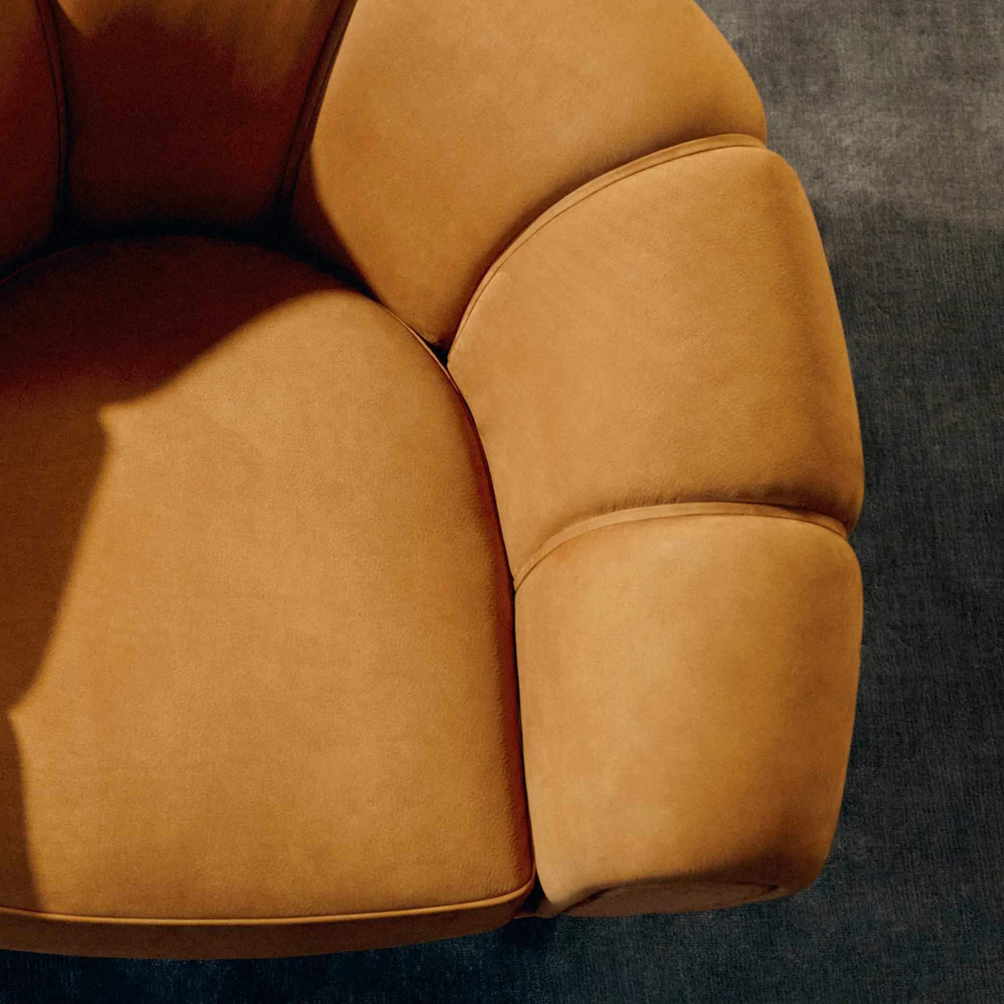 Croissant 3-personers sofa egetræ - 5