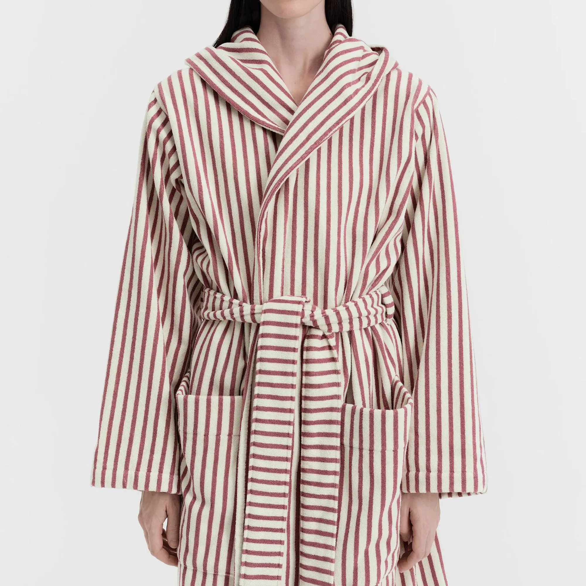 Hooded Ripple Stripes badjas - 5