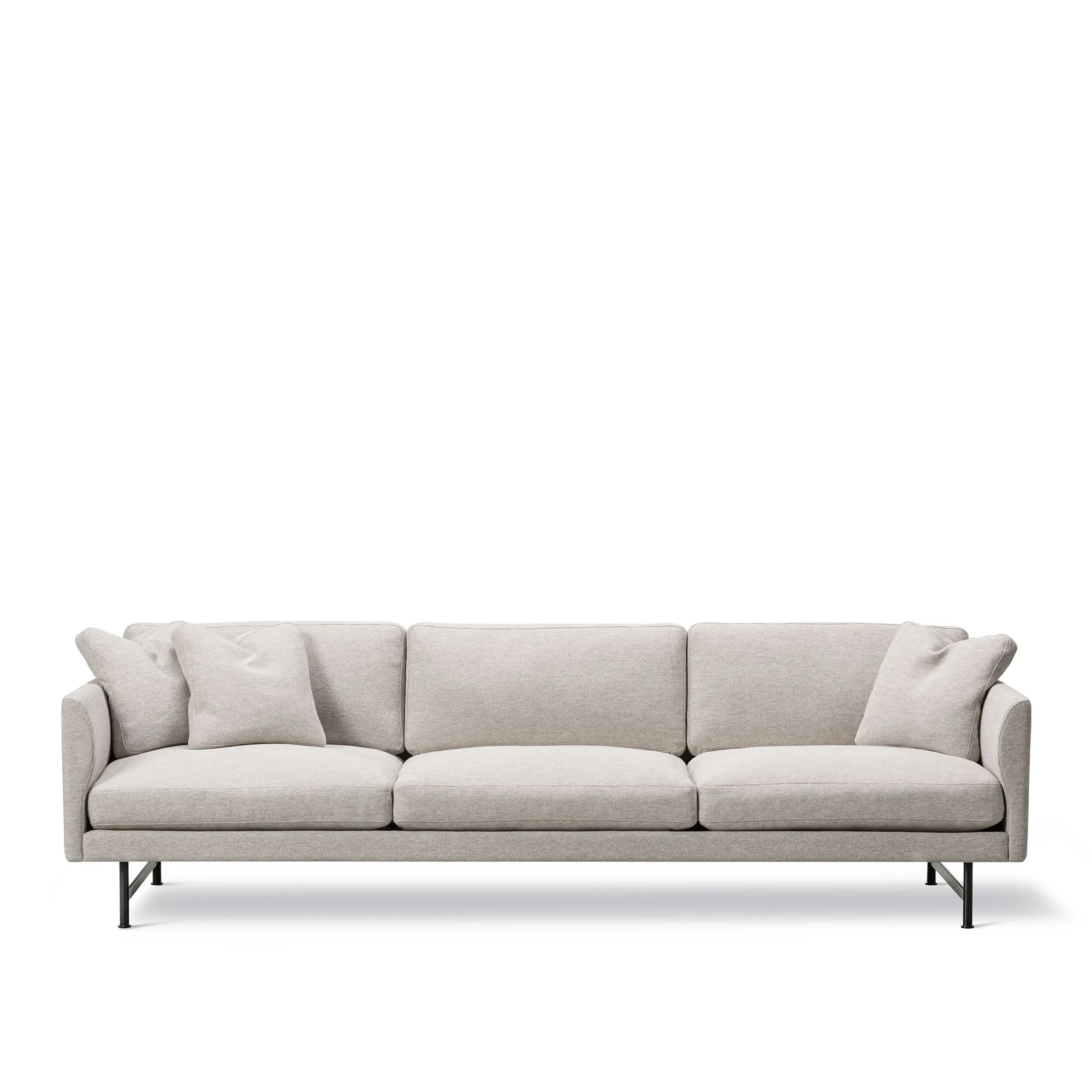 Calmo 3-Seater Sofa Black Metal - 1