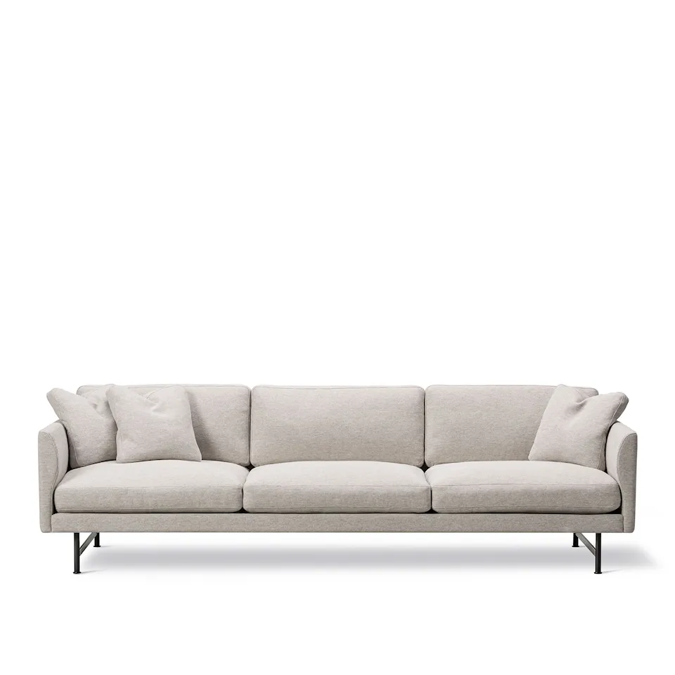 Calmo 3-Seater Sofa Black Metal