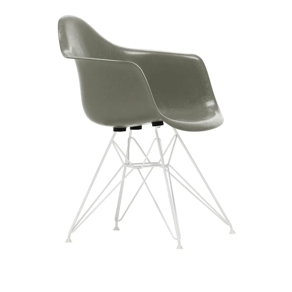 Eames Fiberglass Armchair DAR White