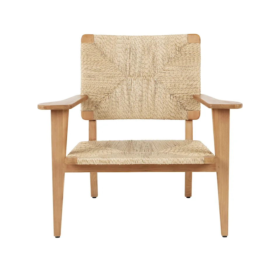 F-Chair Lounge Chair, Outdoor, Base Finish Natural teak